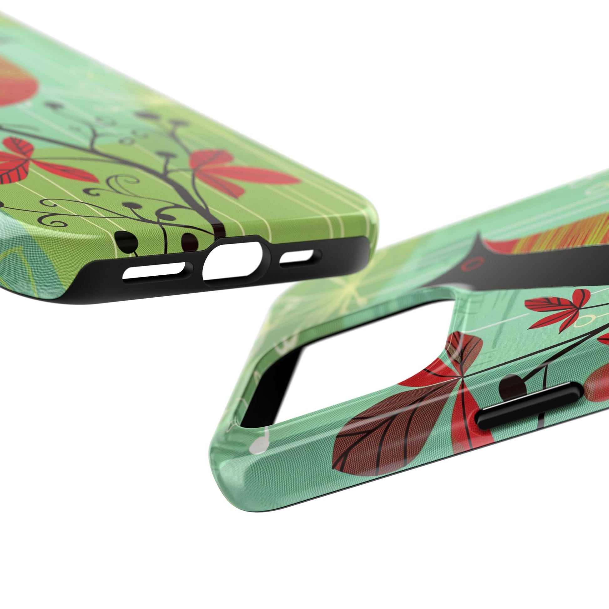 Mid Century Modern Animal Phone Case, Atomic Birds, Bird Iphone Case,Earth Tone Colors, Retro Style Smartphone Cover, iphone 14 Case, Apple