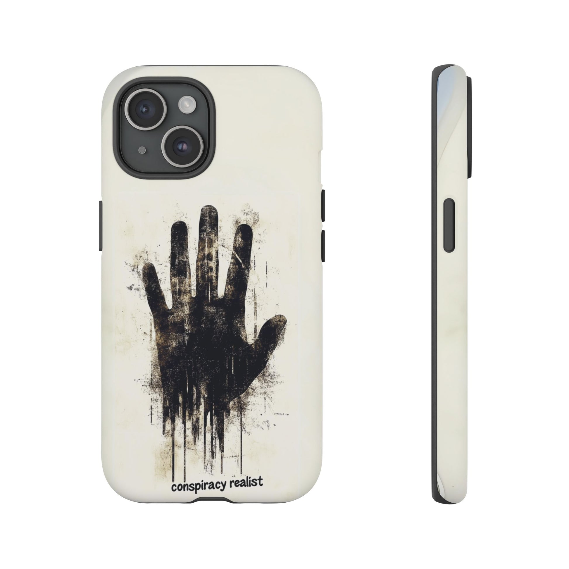 Conspiracy Realist Paranormal Mystery Design X-Files Inspired Ghostly Hand Conspiracy Theory Creepy iPhone 13 14 15 16 Pro Max Galaxy Pixel