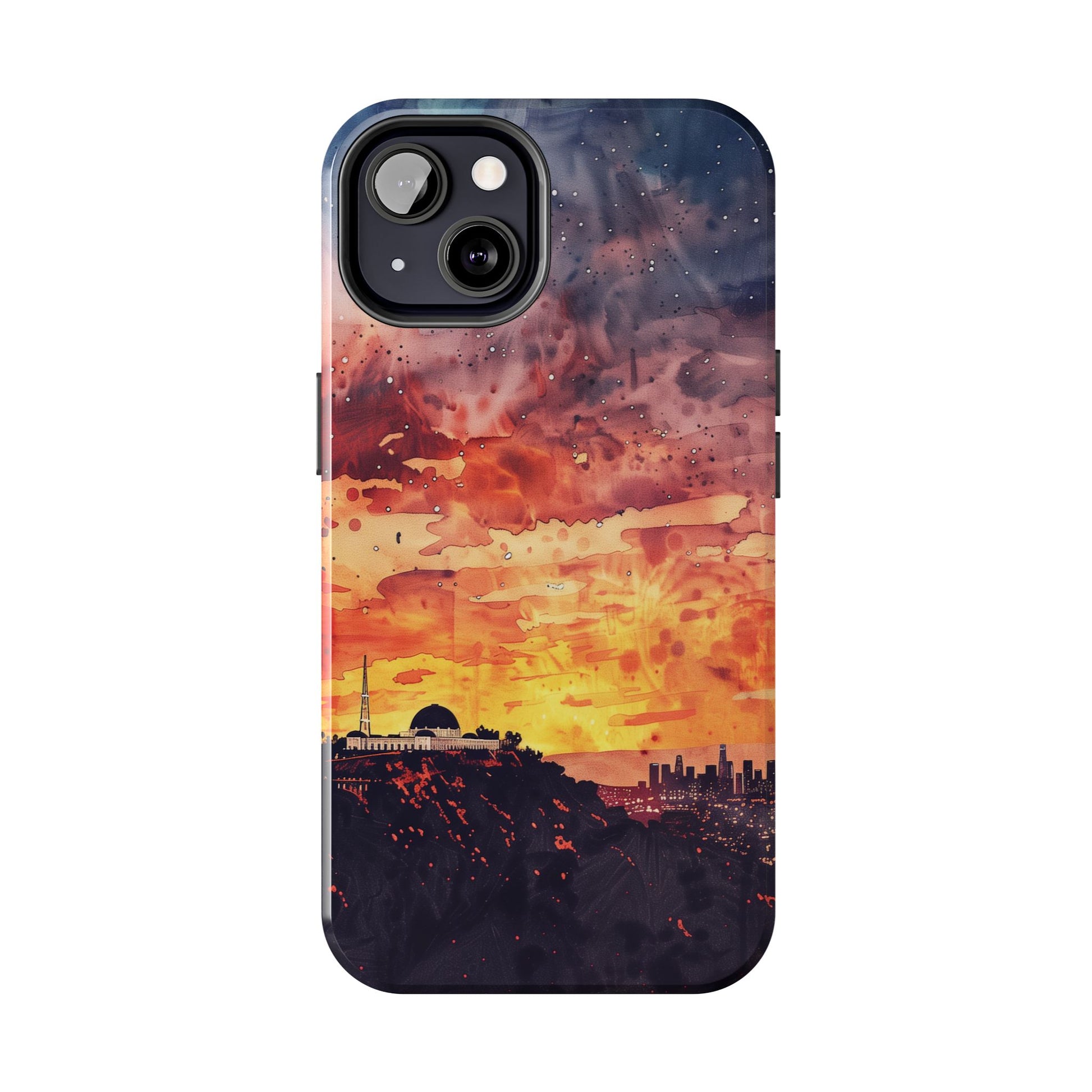 Los Angeles Sunset iPhone Case, Golden Hour Scenic View, Hollywood Hills Sunset Phone Case, Palm Trees Phone Case, iphone 15 pro max case
