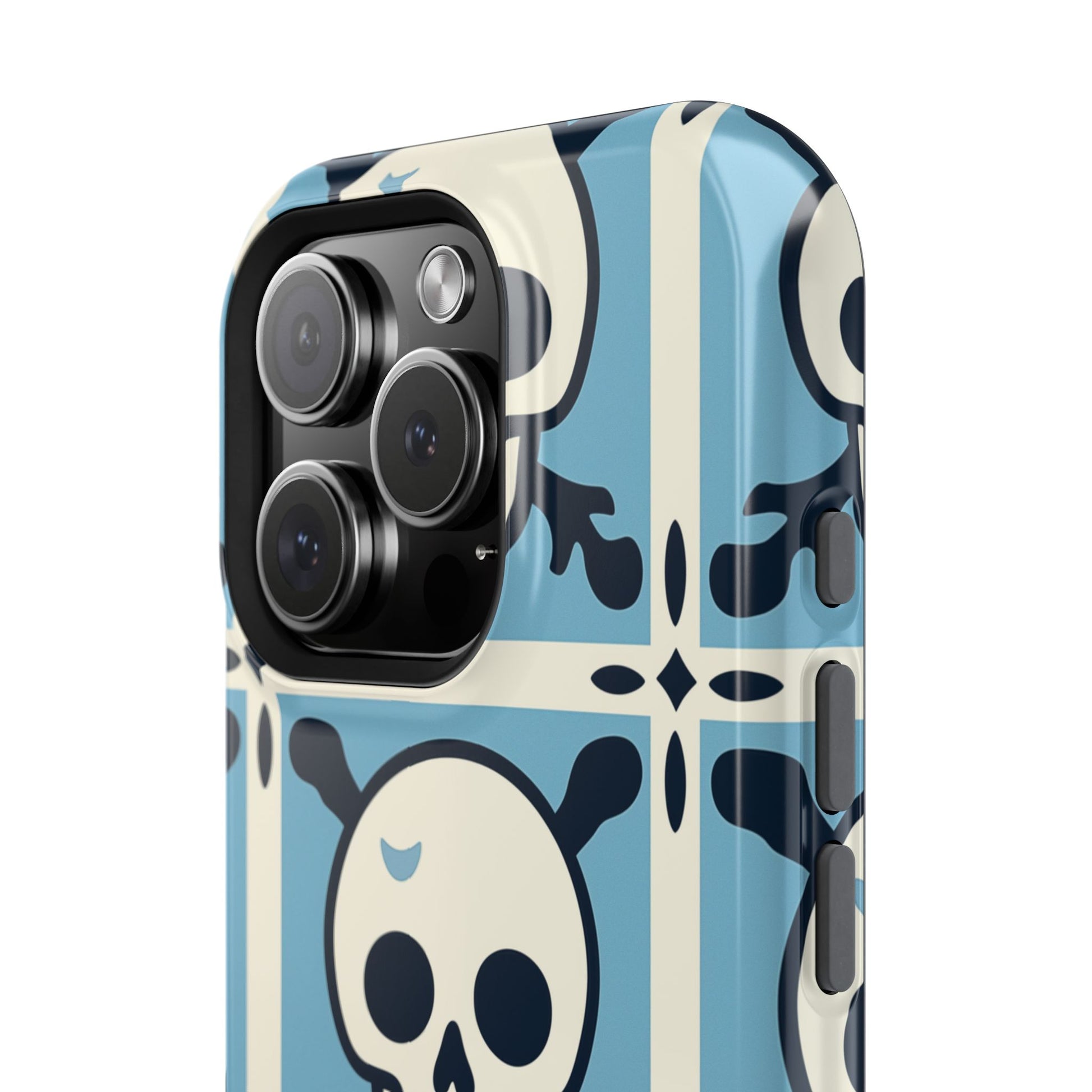Cute Skull Phone Case Sugar Skull Ghingham Impact-Resistant Cover Goth Skull, Halloween Gift iphone 13 14 15 16 Pro Max