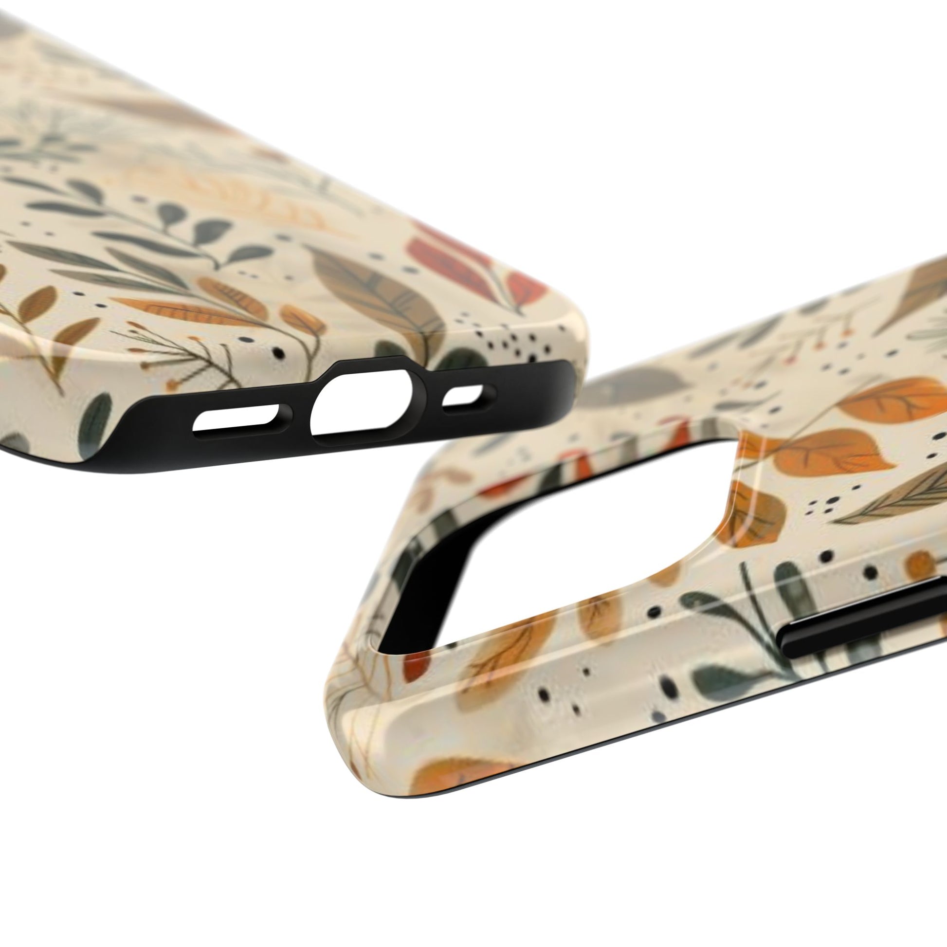 Custom Dried Leaves iPhone Case Cottagecore Leaf Cute Autumn Colors Cover, Flower Lovers Case Fall iPhone Case
