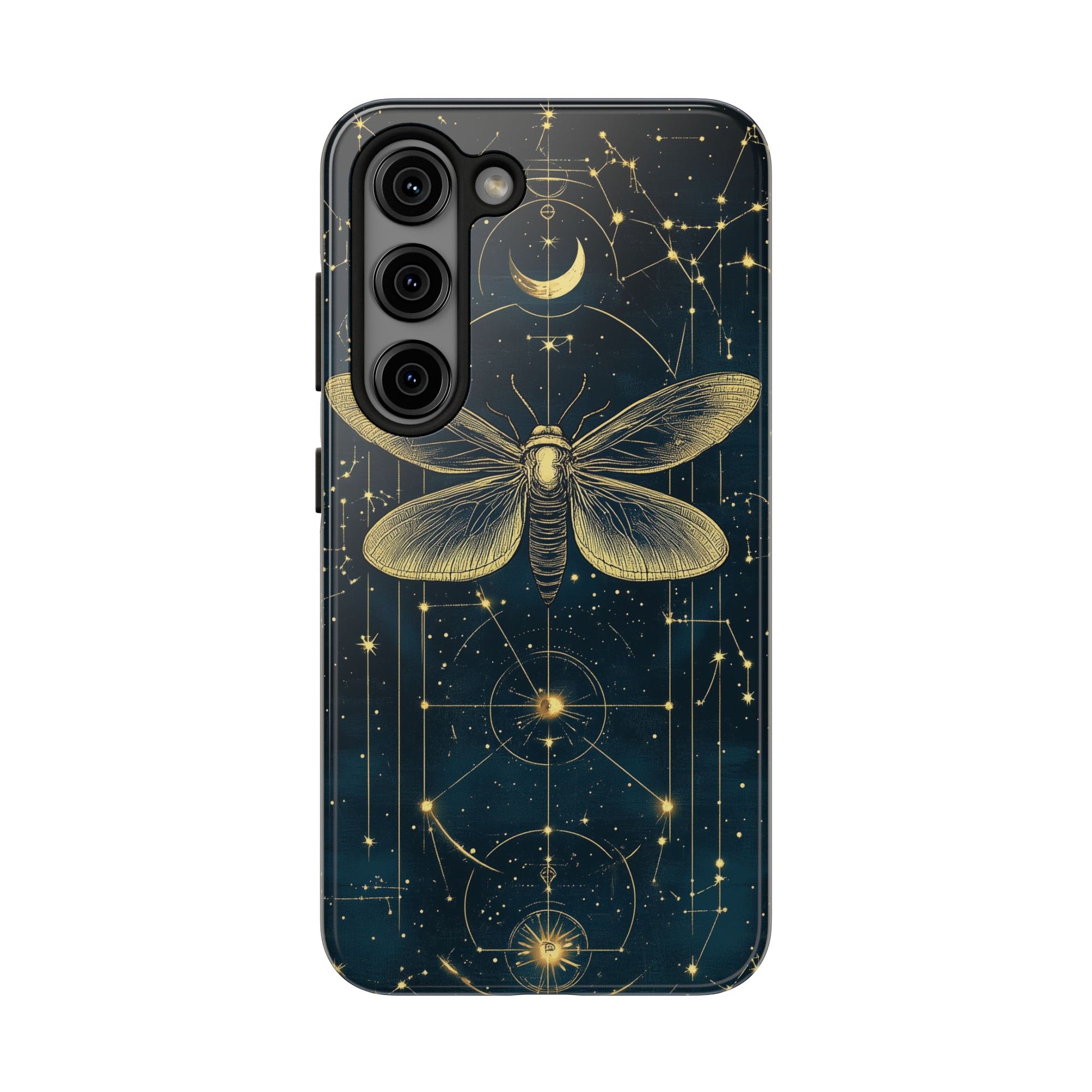 Celestial Dark Academia Phone Case Magical Moth Astrology Witchcraft Esoteric Entomology Nature Art Phone 13 14 15 Pro Max Samsung