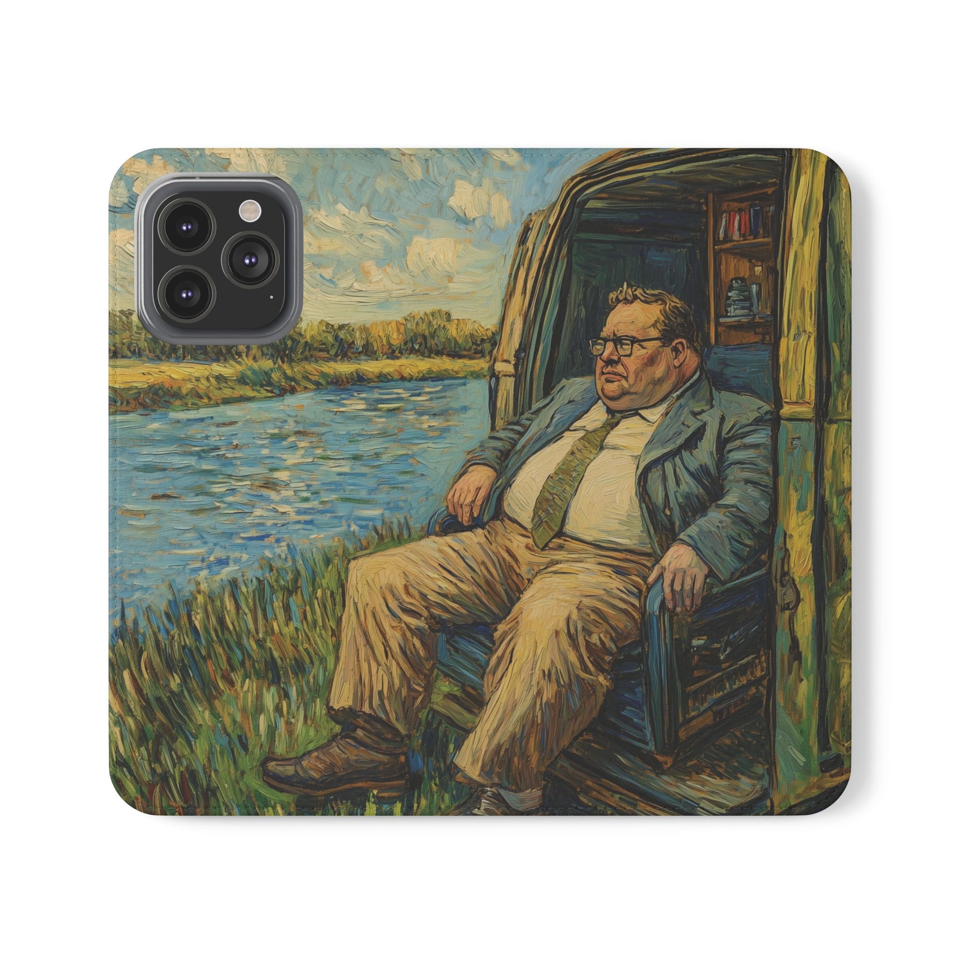 Flip Phone Case Painting A Van Gogh Down by the River iPhone 16 Pro Max  Galaxy