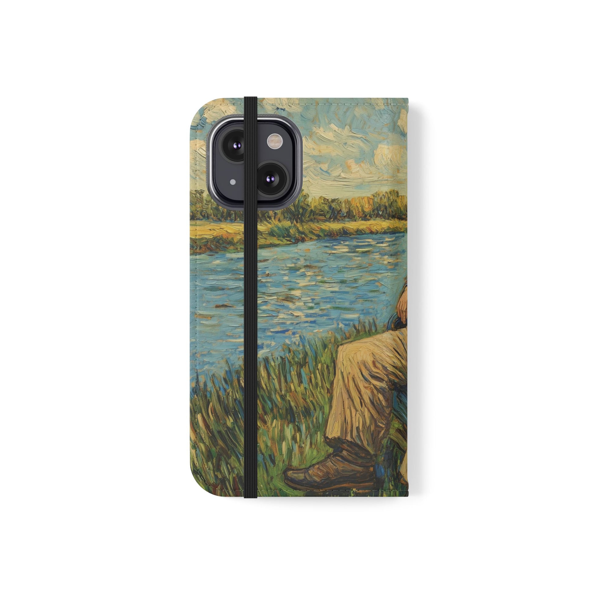Flip Phone Case Painting A Van Gogh Down by the River iPhone 16 Pro Max  Galaxy