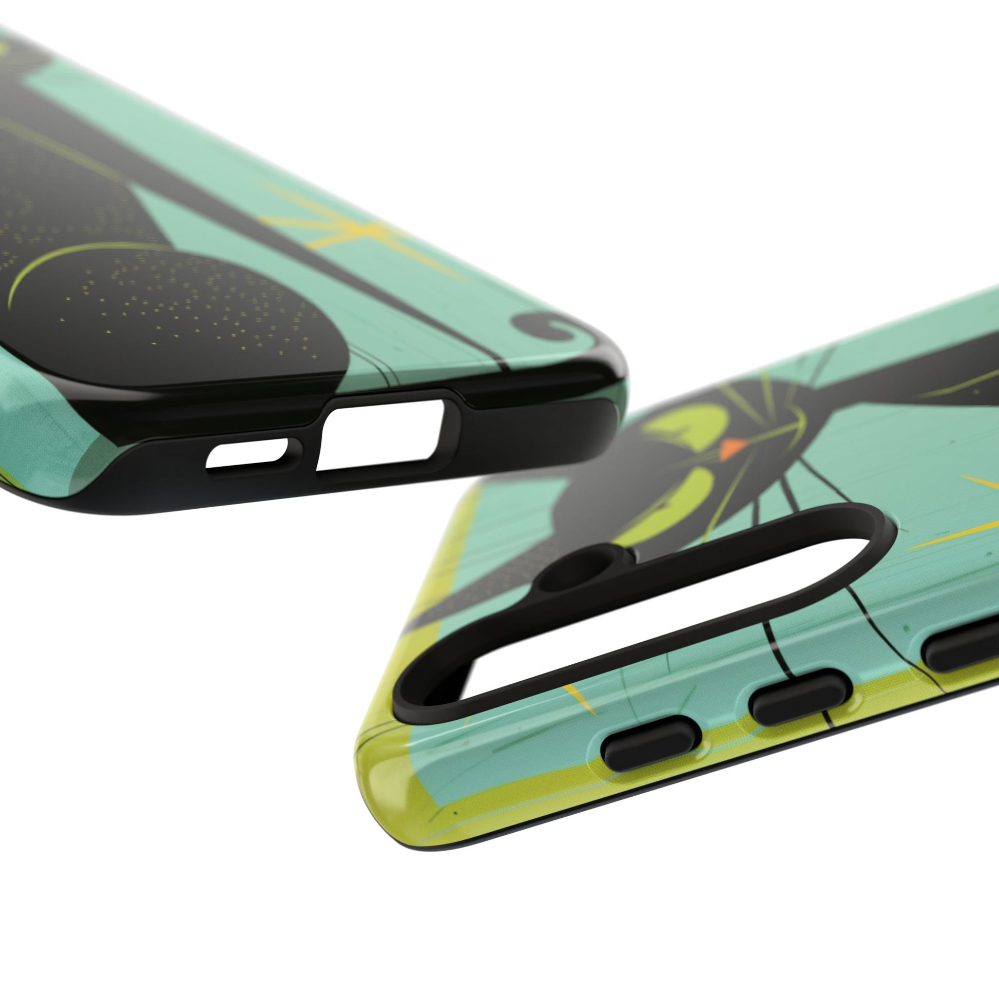 Mid-Century Modern Phone Case, Mid Mod Android Case, Atomic Cats Android Case, Retro Chic Smartphone Cover, Unique Artistic Phone Accessory