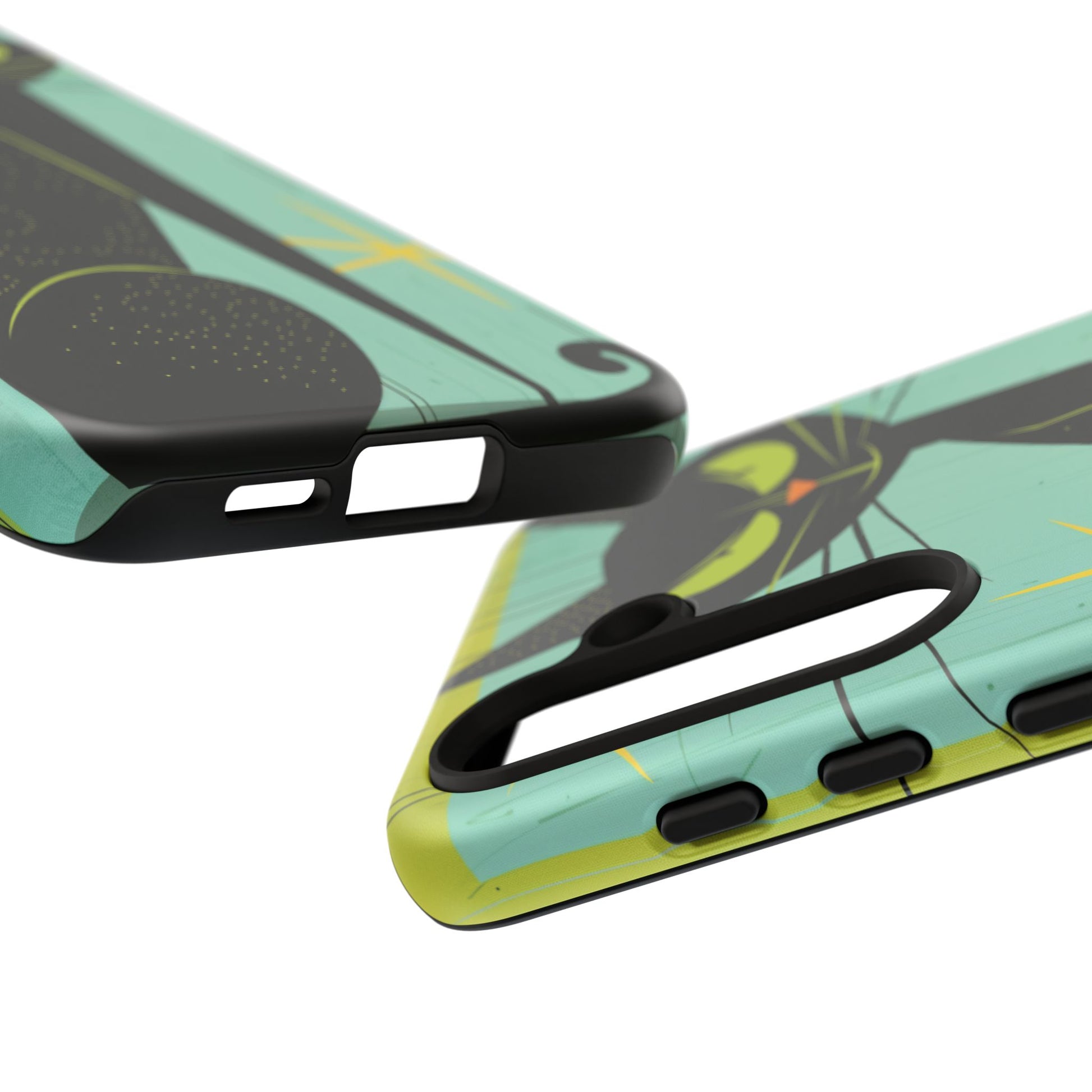 Mid-Century Modern Phone Case, Mid Mod Android Case, Atomic Cats Android Case, Retro Chic Smartphone Cover, Unique Artistic Phone Accessory