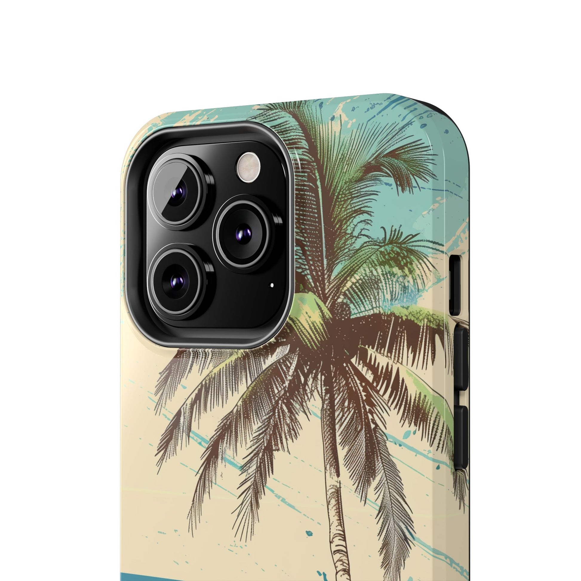 Retro Beach Scene Phone Case, Vintage Tropical Ocean iPhone Case, Summer Beach Phone Cover for iPhone, iphone 15 pro max