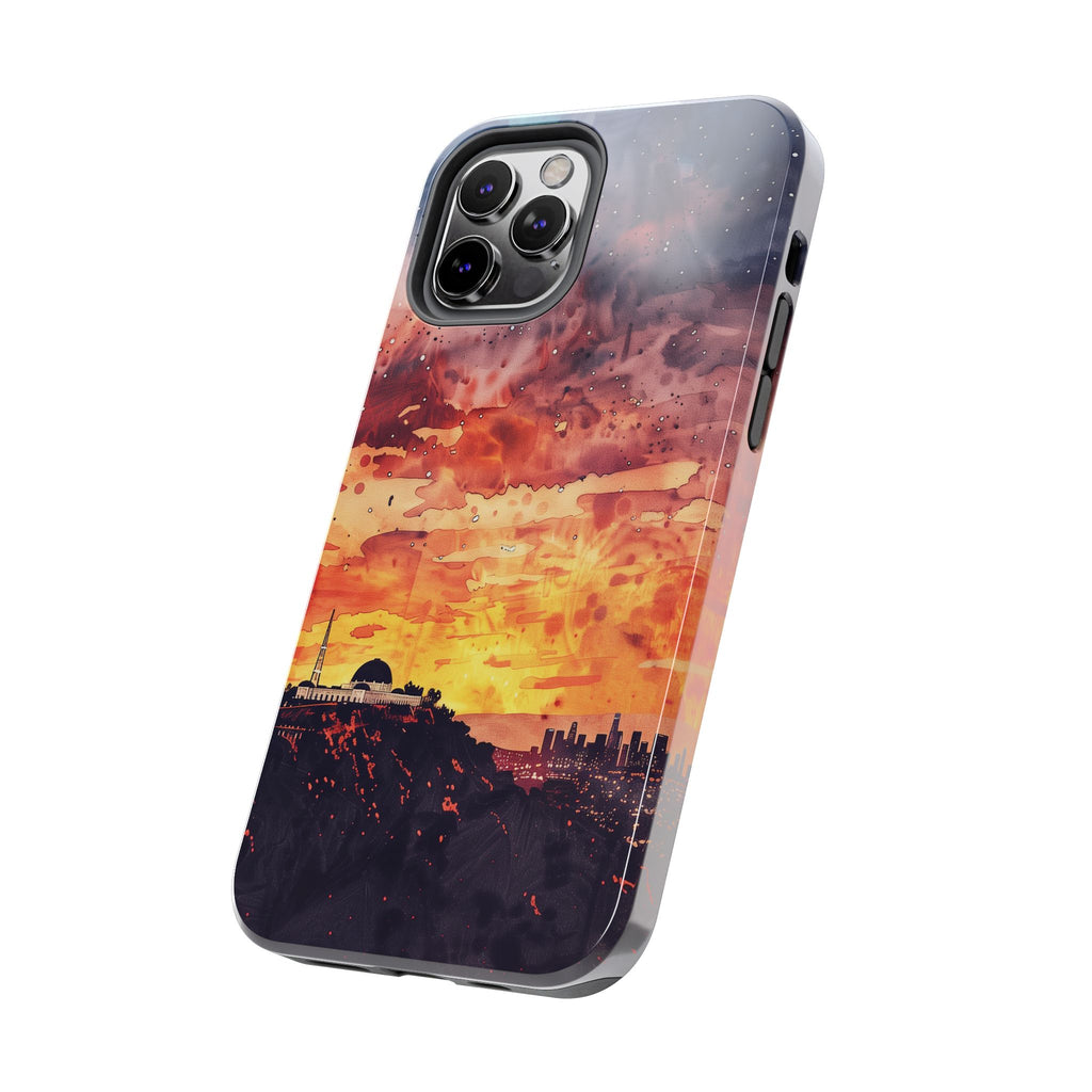 Los Angeles Sunset iPhone Case, Golden Hour Scenic View, Hollywood Hills Sunset Phone Case, Palm Trees Phone Case, iphone 15 pro max case