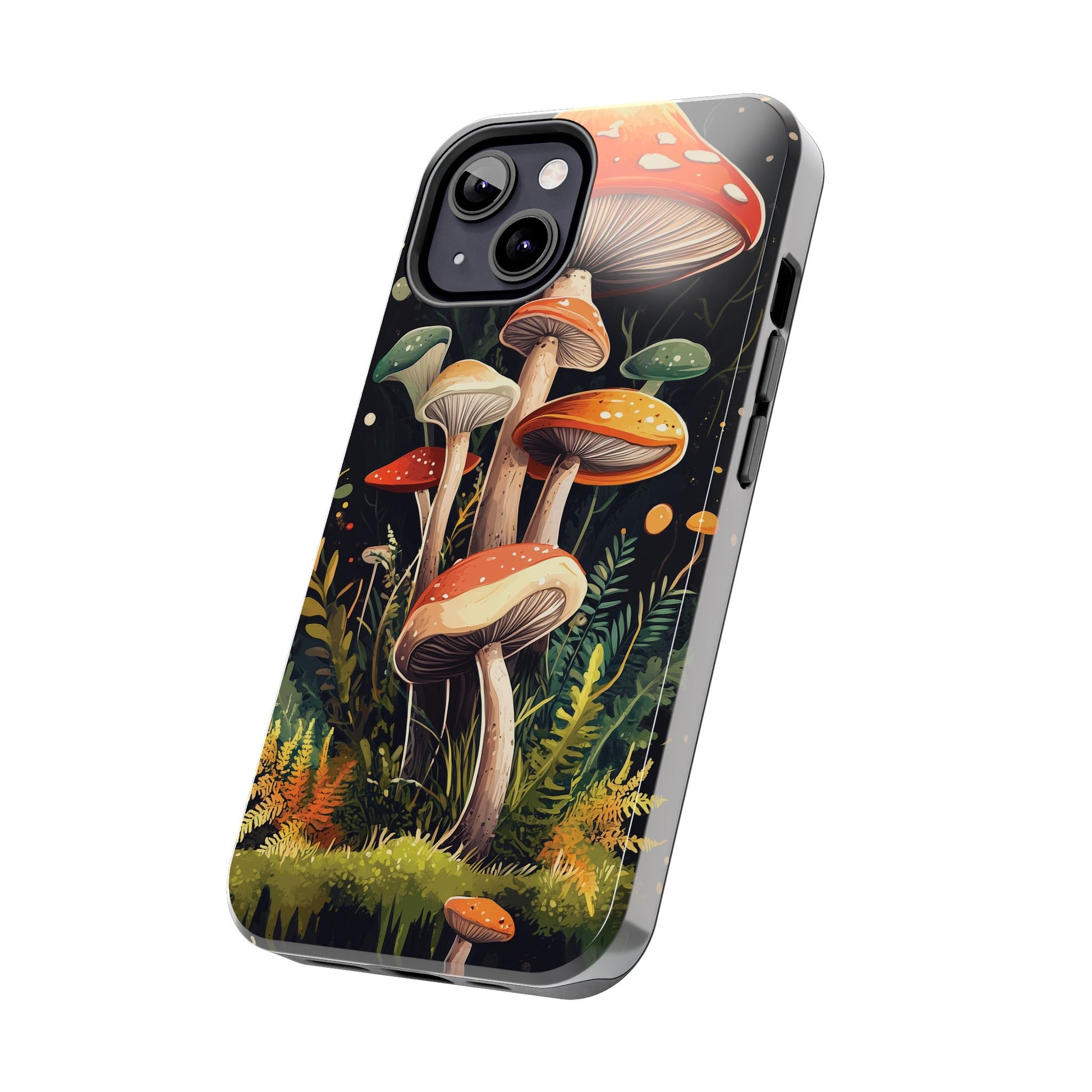 Mushroom Phone Case for iPhone, Cottagecore Fall Autumn Vibe iPhone 15 Plus, 15 Pro, Samsung Galaxy S24 Woodland Trippy Mushroom Handpainted