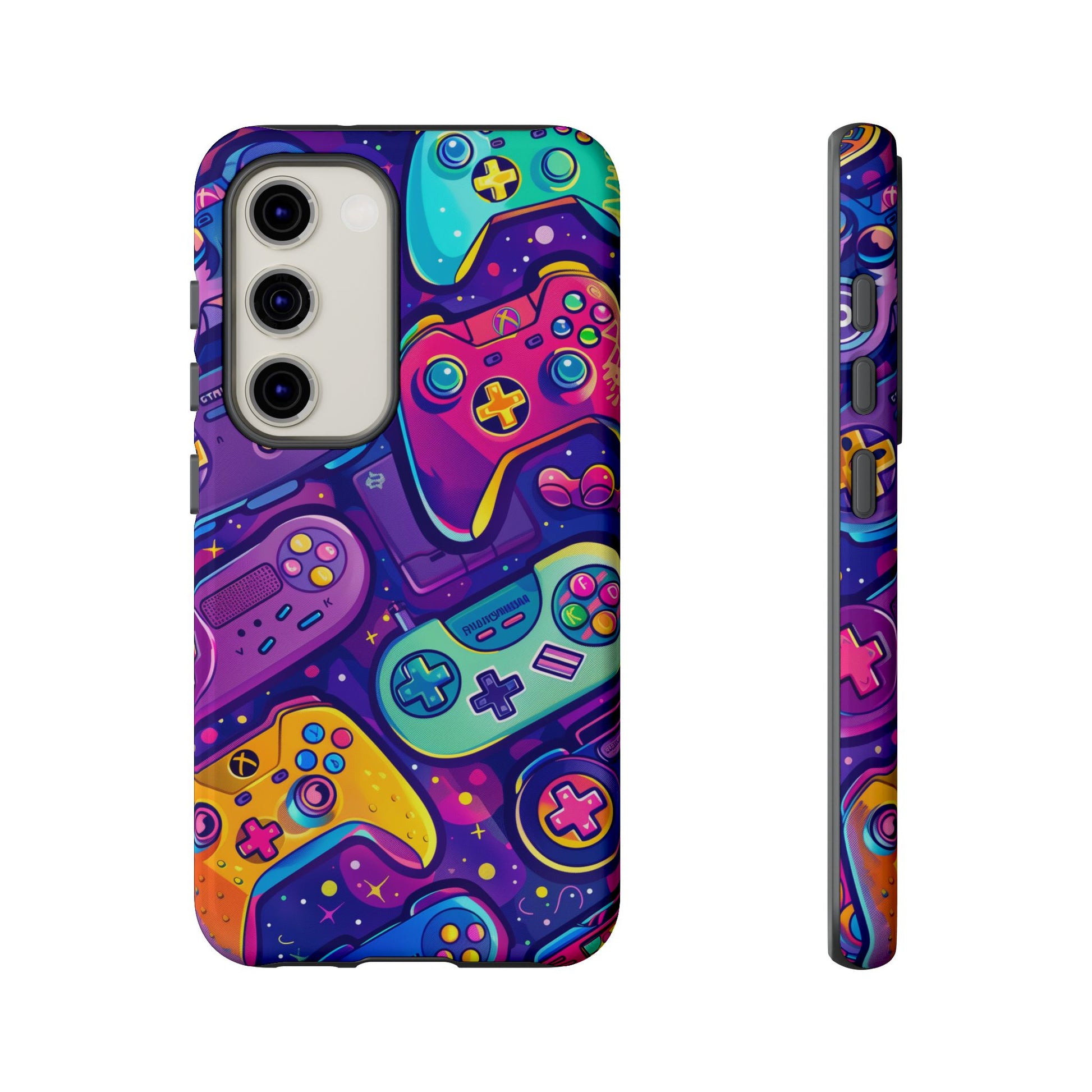 Lisa Frank Style Video Game Controller Android Phone Case, Retro Gamer Gift, Colorful Gaming Accessory