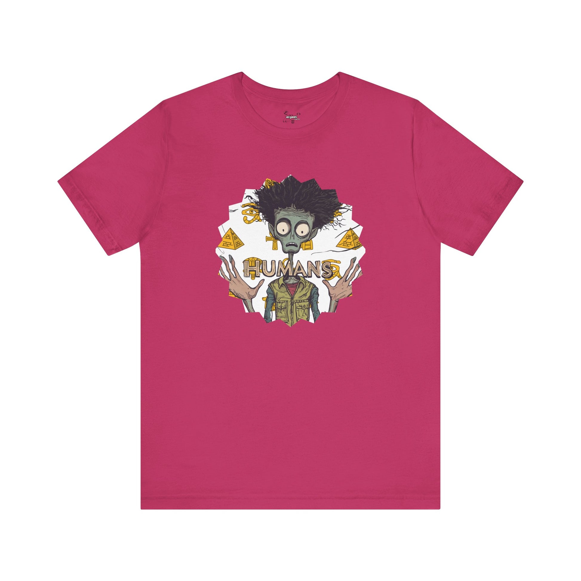 Alien Conspiracy Theory Ancient Human Fan Graphic Tee Crazy Hair Pyramids Egyptians UFO Shirt Extraterrestrial