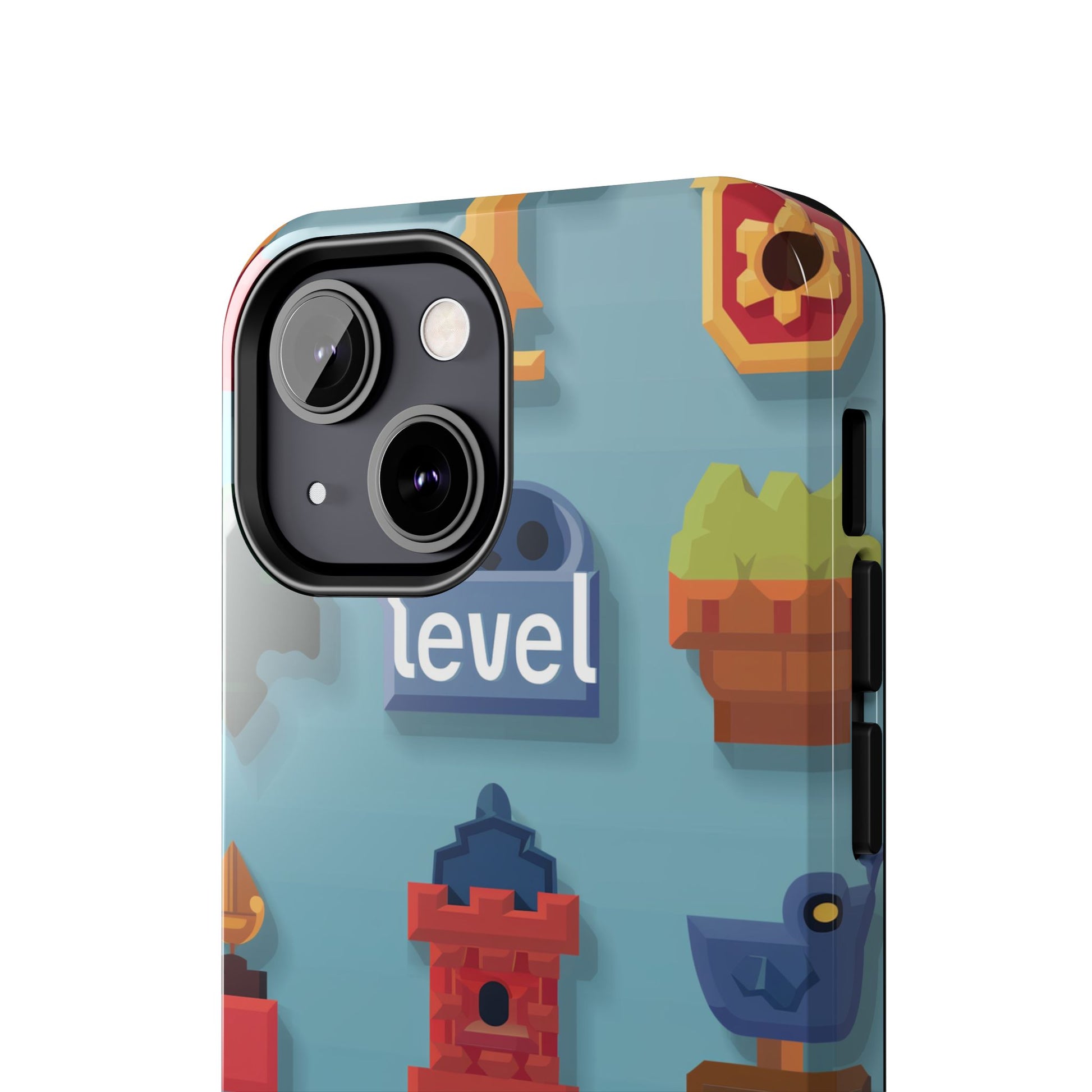 Pixel Art Video Game Level Up Phone Case, Retro Gaming Design, Geeky Gamer Phone Cover, Unique Video Game Art Accessories