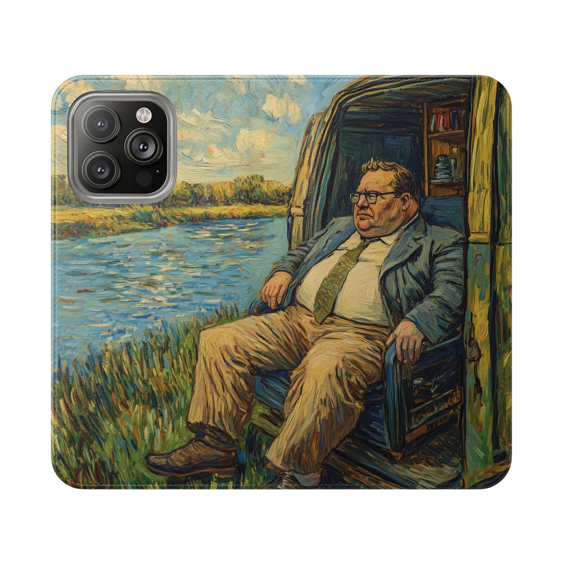 Flip Phone Case Painting A Van Gogh Down by the River iPhone 16 Pro Max  Galaxy