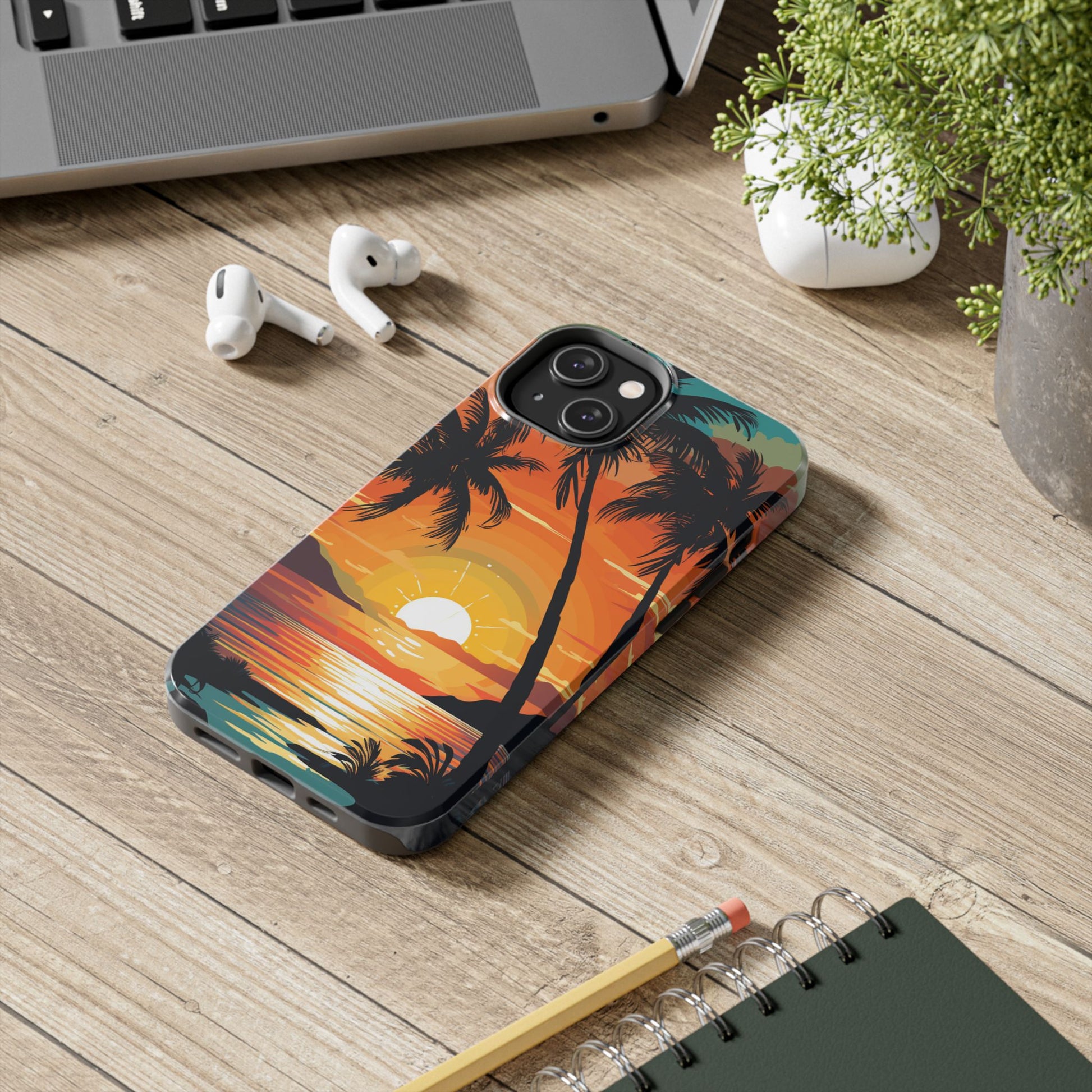 Palm Trees and Sunsets Tough iPhone Cases