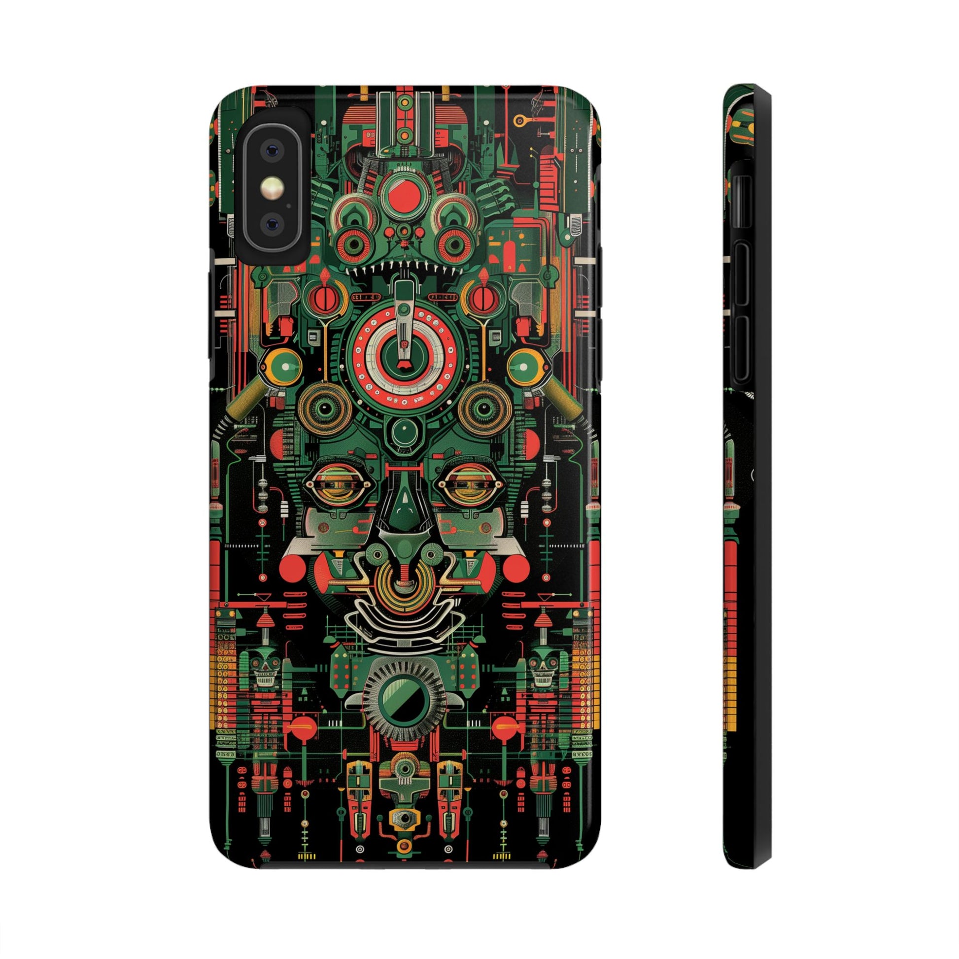 Art Deco Robot Head iPhone Case - Sci-Fi Inspired Cover - Futuristic Design - Unique Tech Accessory - Futurist Gift - Art Deco Robot