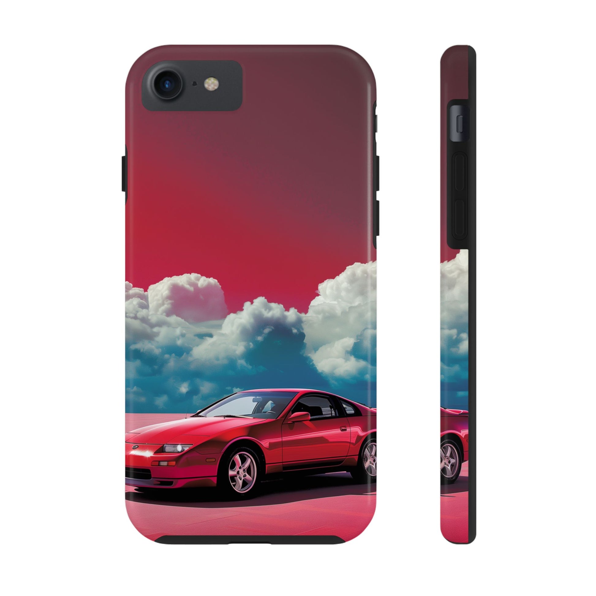 Durable 80s Retro Car Phone Case - Tough Vintage Design - Protective Mobile Cover - Fun Classic Car Accessory