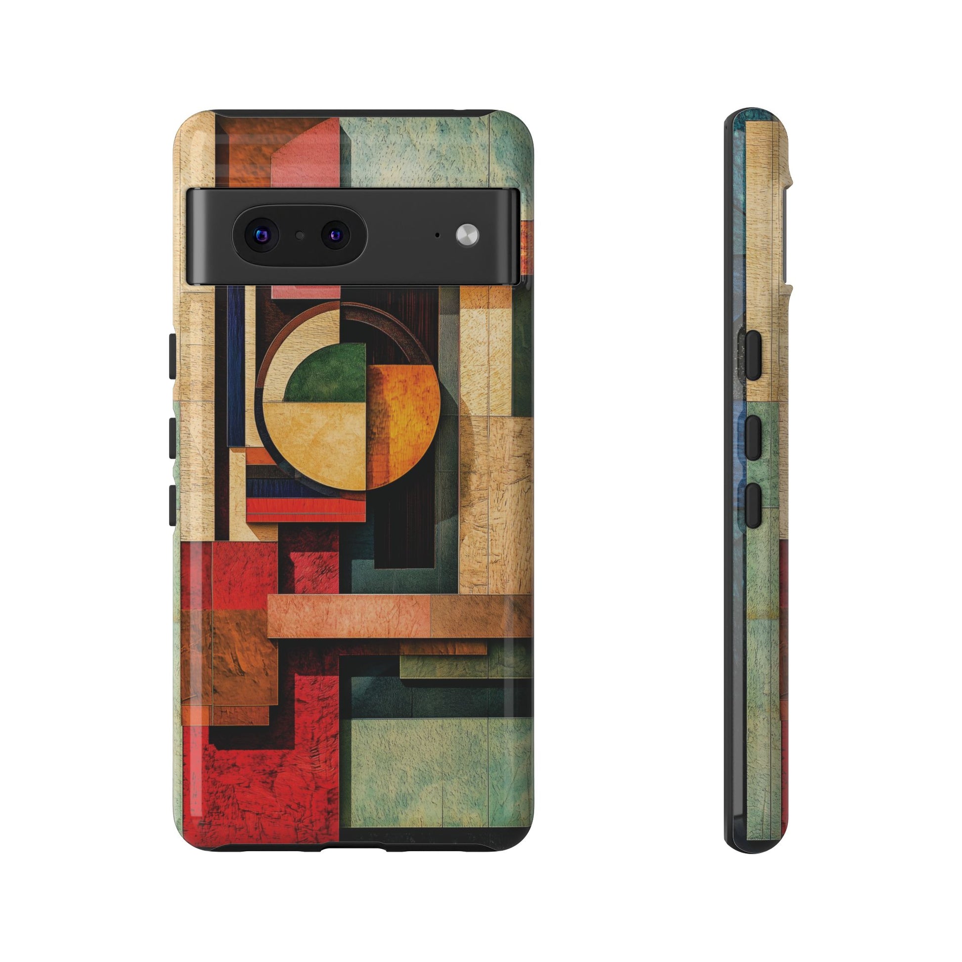 Tan Prairie Style Frank Lloyd Wright Usonian Phone Case Geometric Stained Glass Art Deco Marble Gold 13 14 15 16 iPhone Pro Max Galaxy Pixel