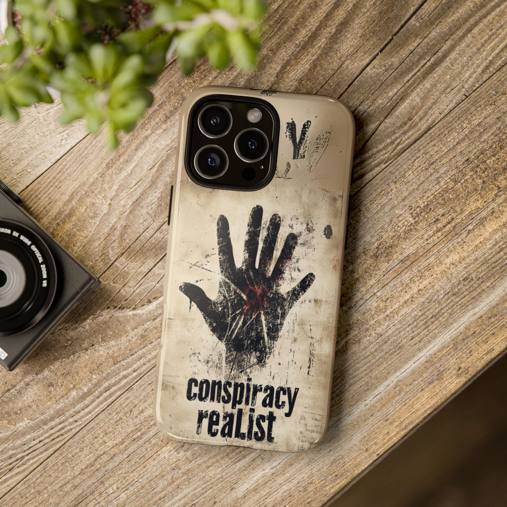 Conspiracy Theories Paranormal Mystery UFO X-Files Inspired Ghostly Hand Conspiracy Realist Cryptid iPhone 13 14 15 16 Pro Max Galaxy Pixel