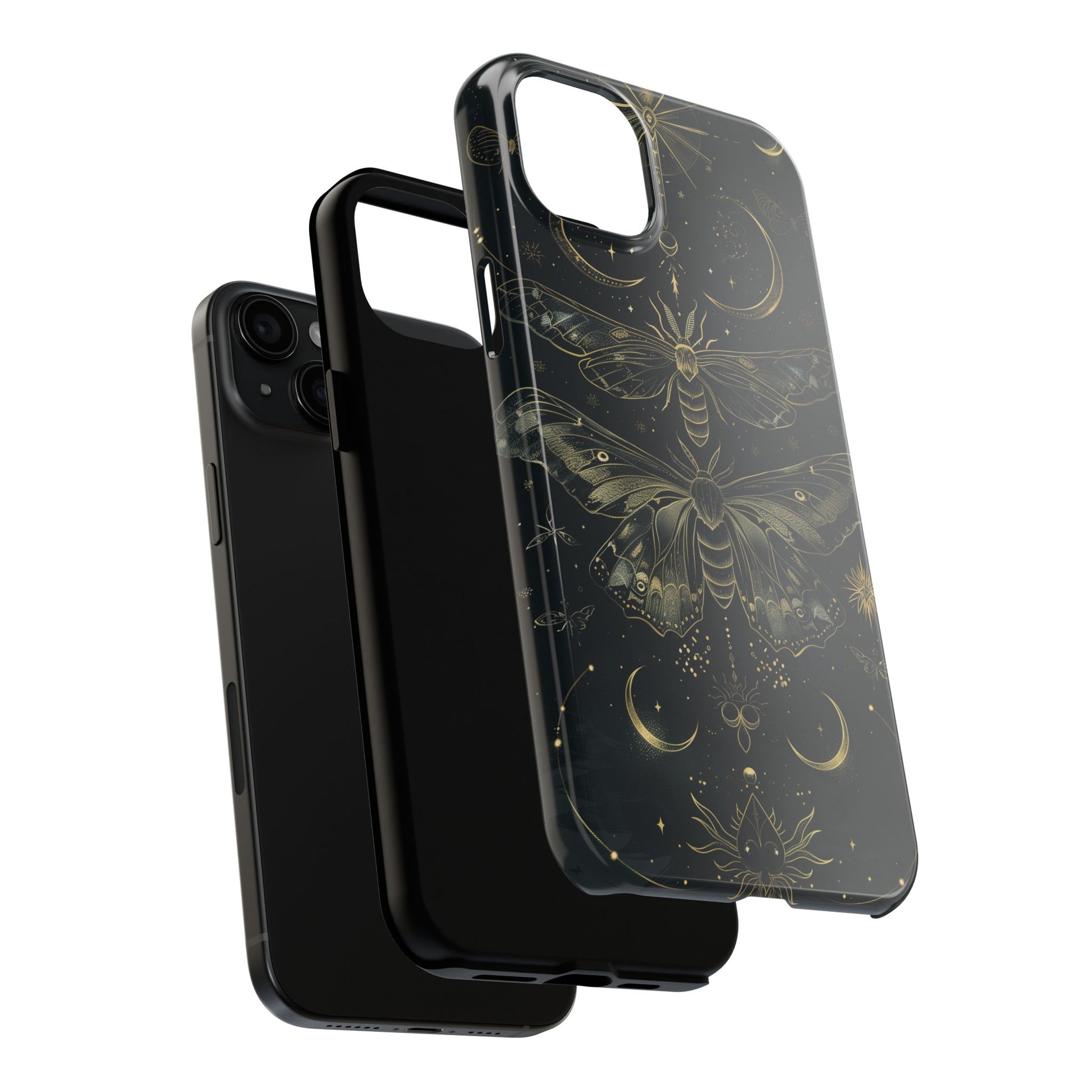 C Dark Academia Mystical Phone Case, Mystical Moth Phone Case, Vintage Magic Witchcraft iPhone Cover, Esoteric Nature Art, iPhone 15 Pro Max