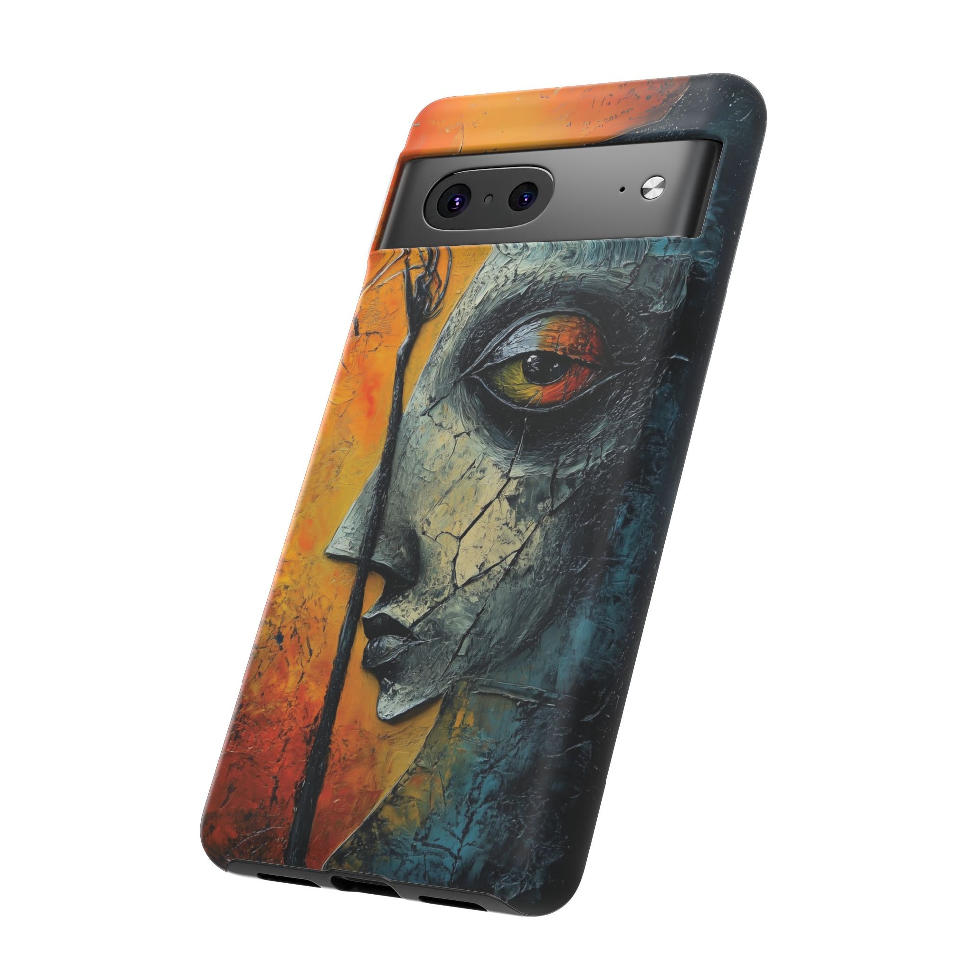 Surrealist Art Phone Case Salvador Dali Style Face Tough Case Unique Artistic 3D Textured Look Surrealism Gift Art iPhone 13 14 15 16