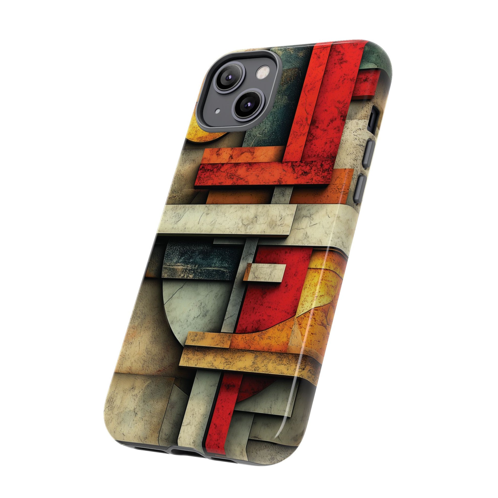 Red Prairie Style Frank Lloyd Wright Usonian Phone Case Geometric Stained Glass Art Deco Marble Gold 13 14 15 16 iPhone Pro Max Galaxy Pixel
