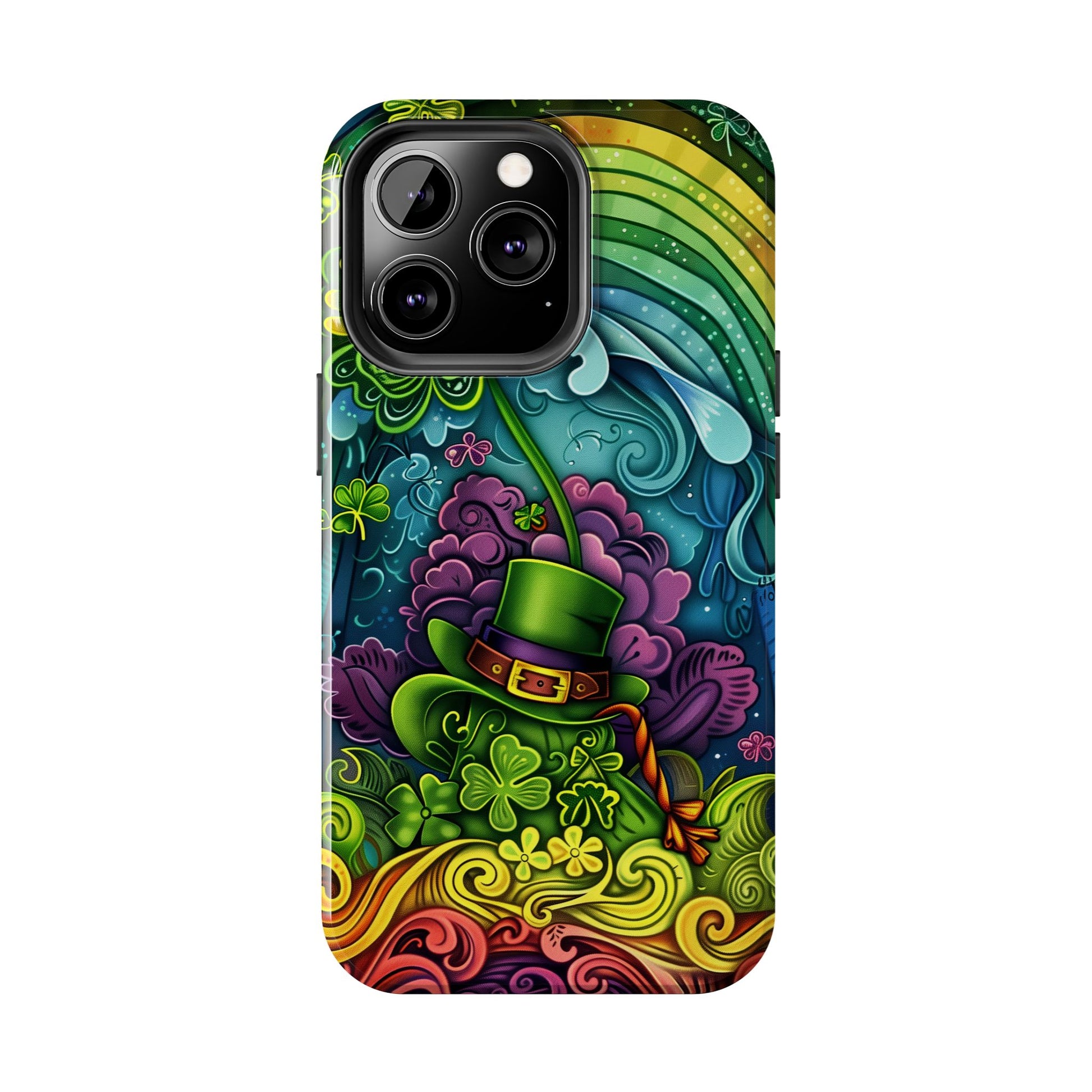 St. Patrick's Day Lucky Phone Case, Green Shamrock Protective Cover, Durable Irish Luck Phone Accessory, Holiday Gift Idea