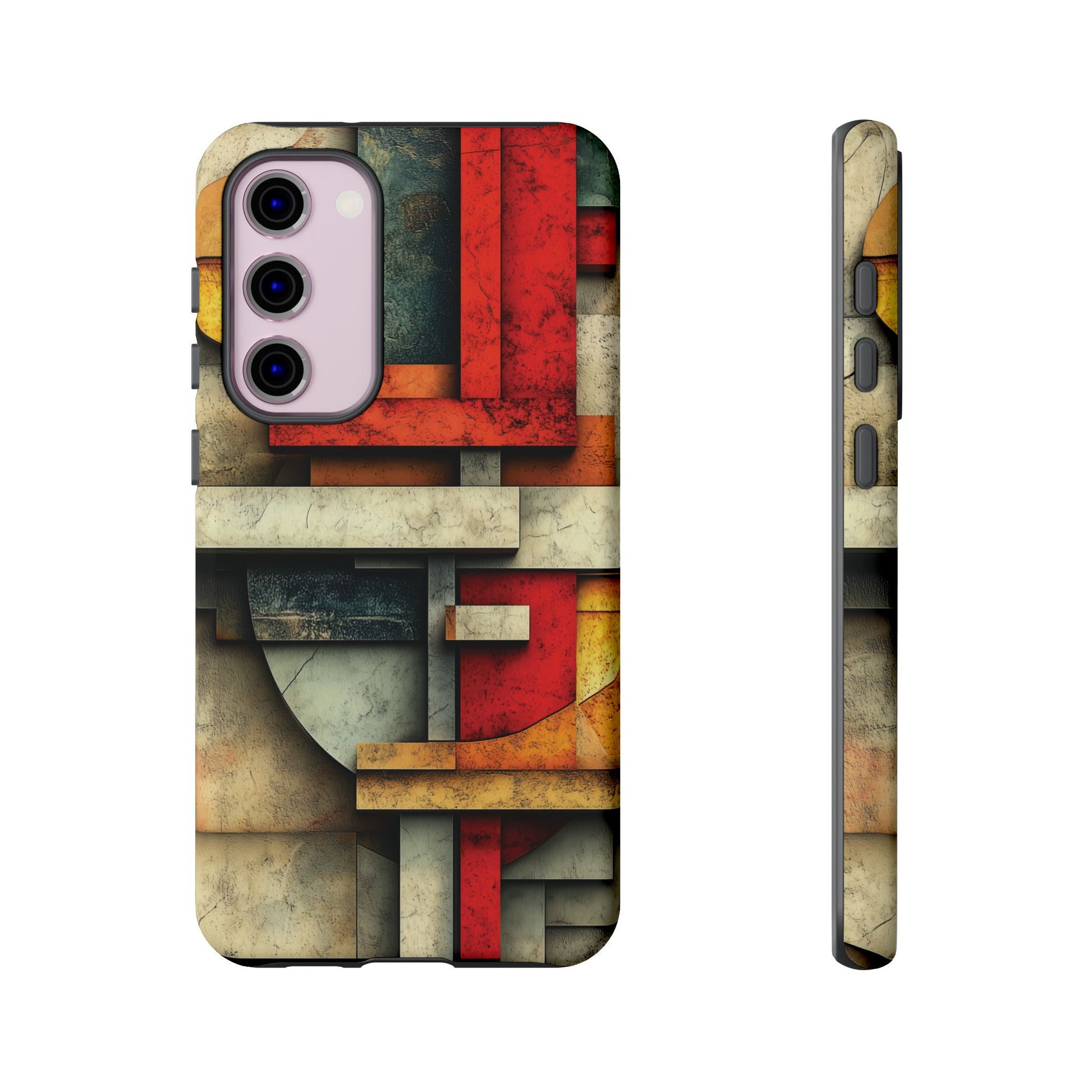 Red Prairie Style Frank Lloyd Wright Usonian Phone Case Geometric Stained Glass Art Deco Marble Gold 13 14 15 16 iPhone Pro Max Galaxy Pixel