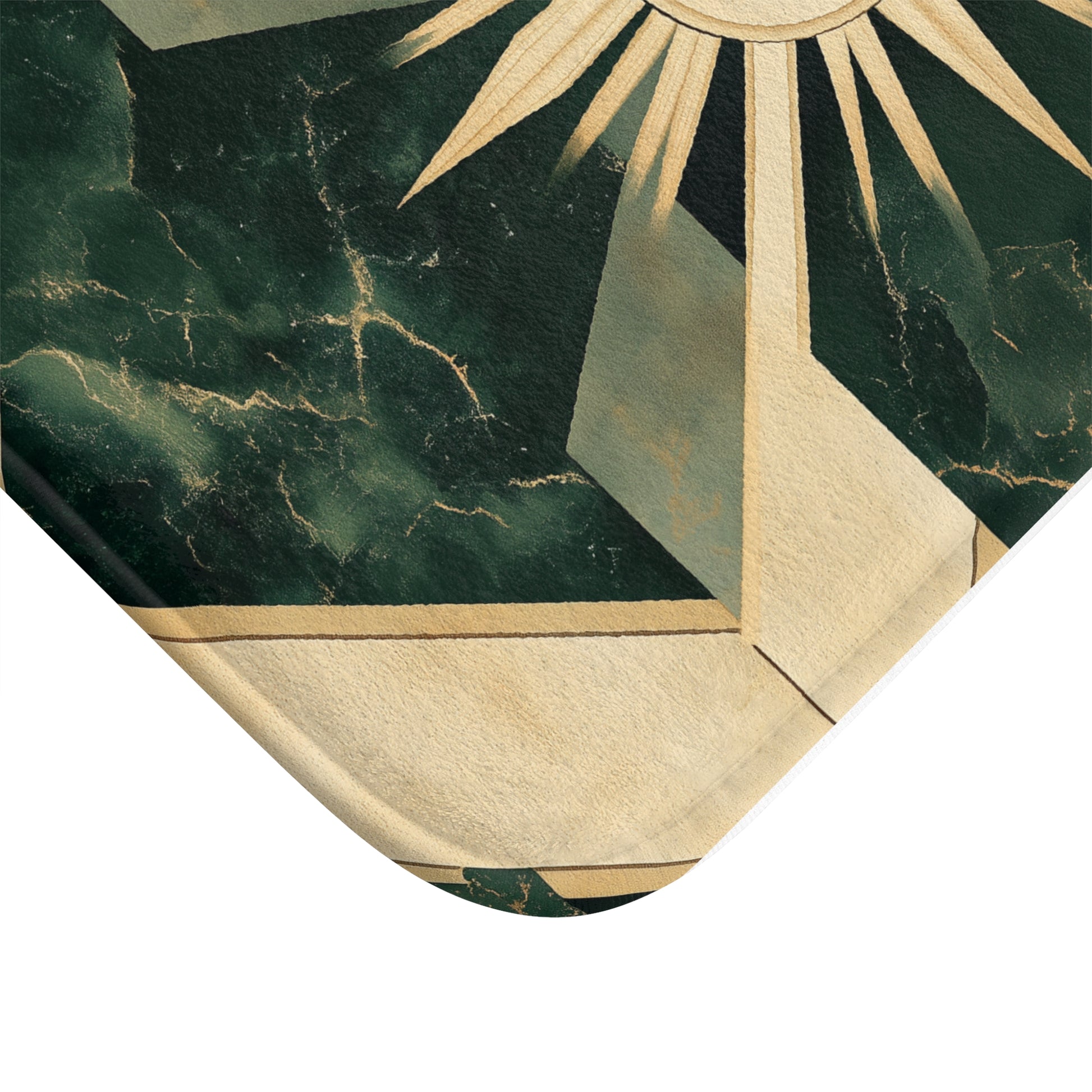 Art Deco Green Bath Mat Tamara Lempicka Style Marble Gold Frank Lloyd Wright Vintage Bathroom Decor Unique Housewarming Gift Luxury