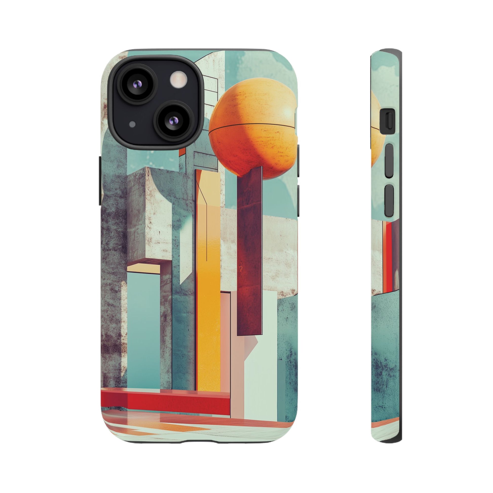 Future City Frank Lloyd Wright Tomorrow Land Usonian Phone Case Geometric Art Deco Marble Gold 13 14 15 16 iPhone Pro Max Galaxy Pixel