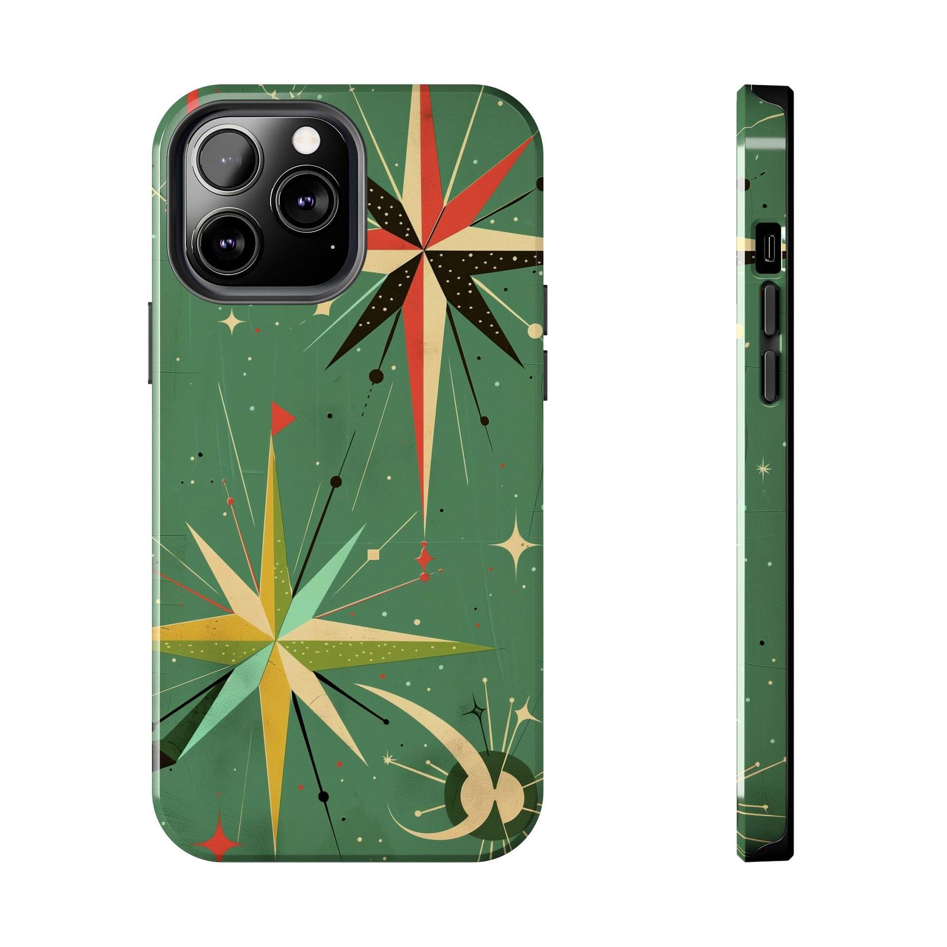 Mid Century Modern Star Design Phone Case, Earth Tone Colors, Retro Style Smartphone Cover, Vintage Phone Case, iPhone 14 Case, Apple iPhone