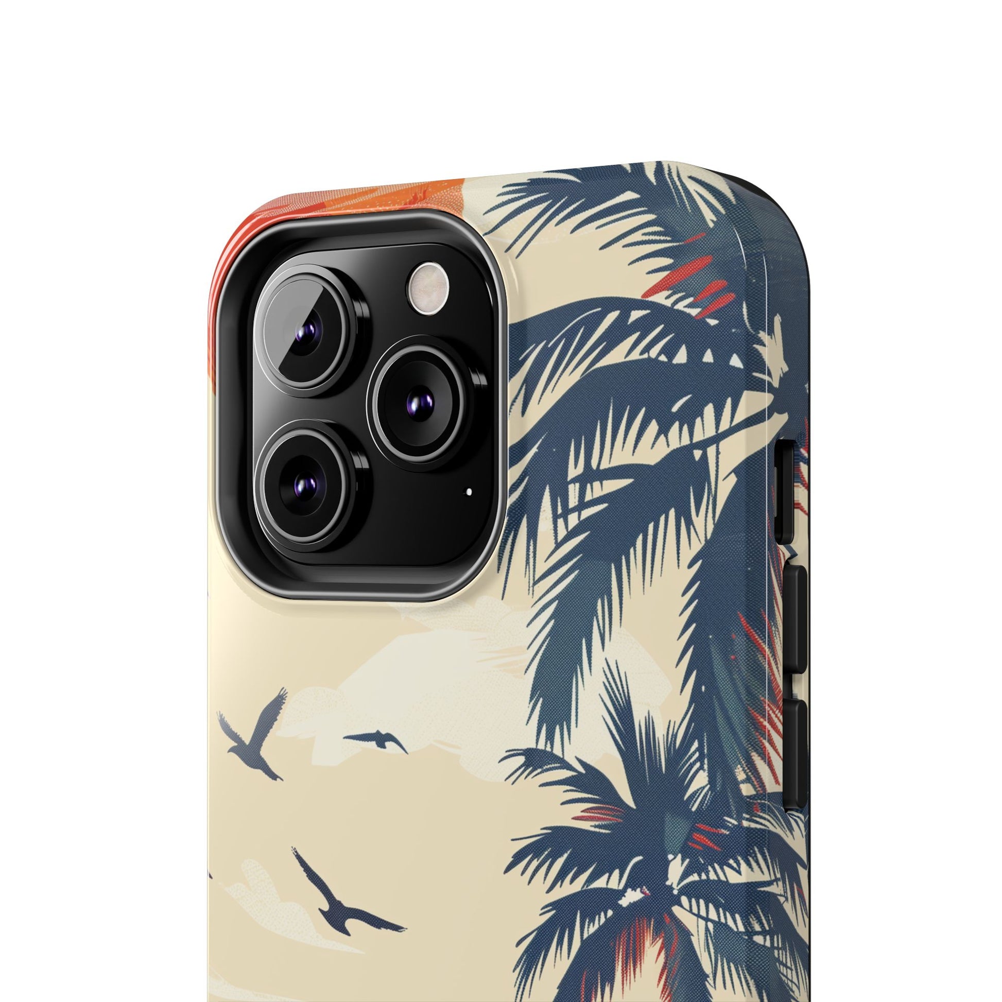 Retro Beach Scene Phone Case, Vintage Tropical Ocean iPhone Case, Summer Beach Phone Cover for iPhone, iphone 15 pro max