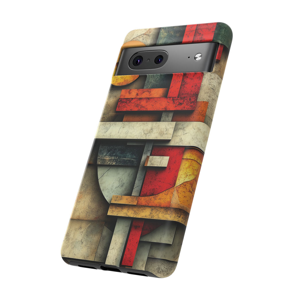 Red Prairie Style Frank Lloyd Wright Usonian Phone Case Geometric Stained Glass Art Deco Marble Gold 13 14 15 16 iPhone Pro Max Galaxy Pixel
