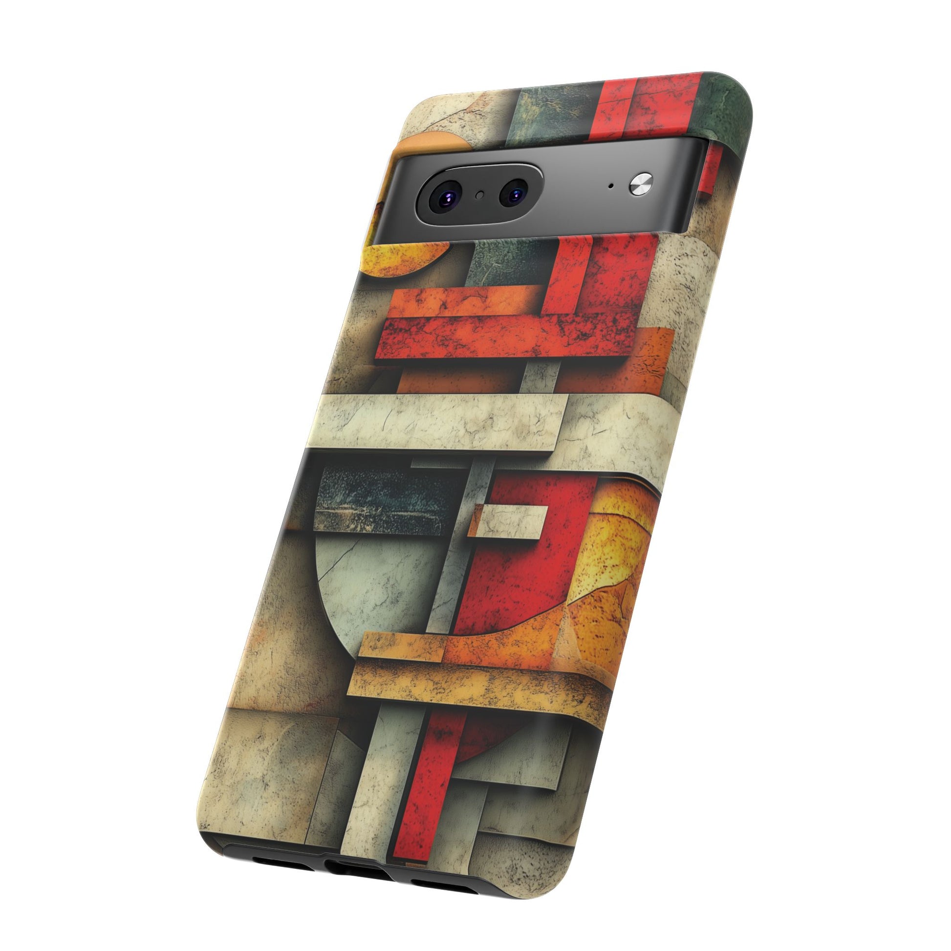 Red Prairie Style Frank Lloyd Wright Usonian Phone Case Geometric Stained Glass Art Deco Marble Gold 13 14 15 16 iPhone Pro Max Galaxy Pixel