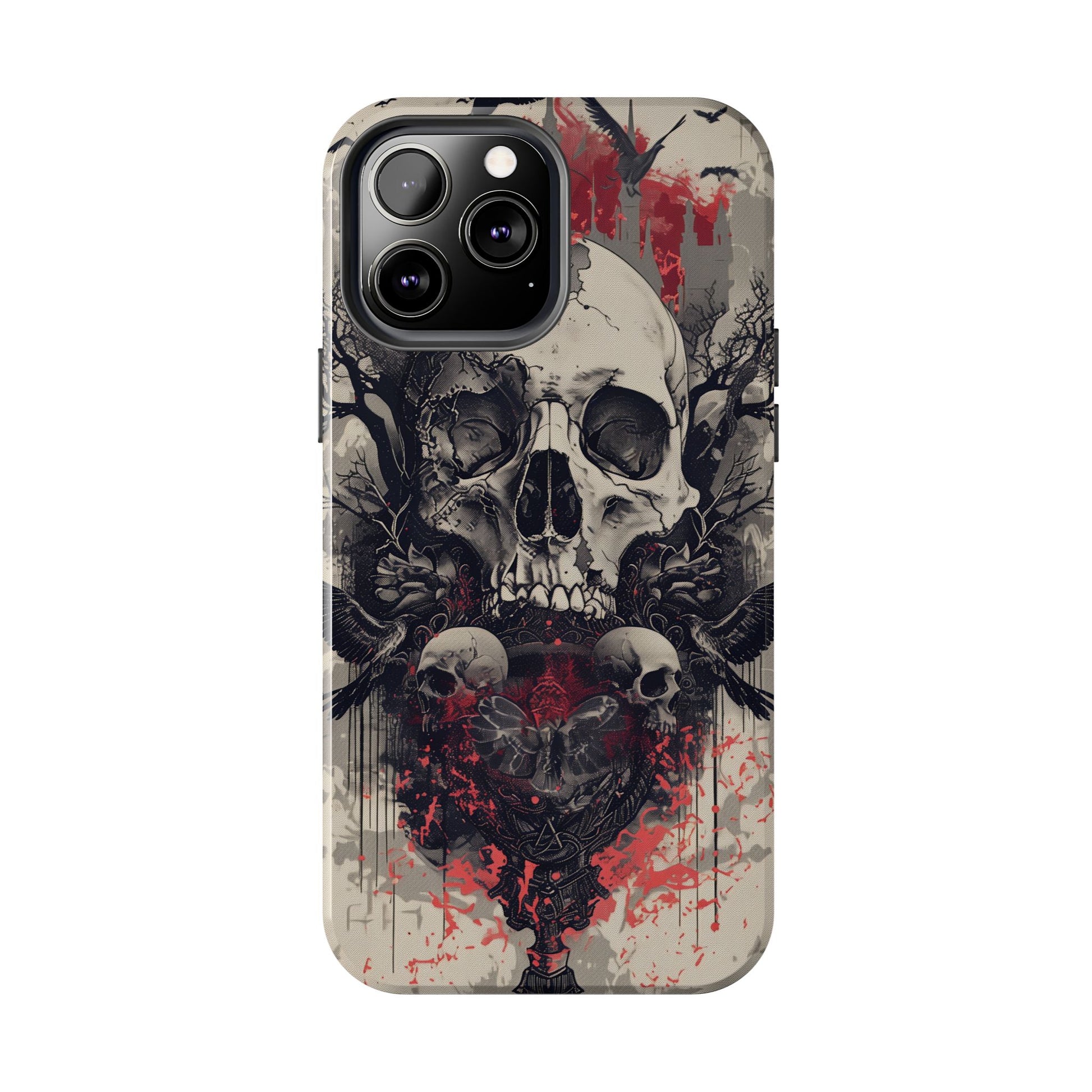 Gothic Art Phone Case Skulls and Crows, Moth Phone Case, Moon and Tarot Phone Case, Halloween Spooky Season, Dark Academia iPhone 15 Pro Max