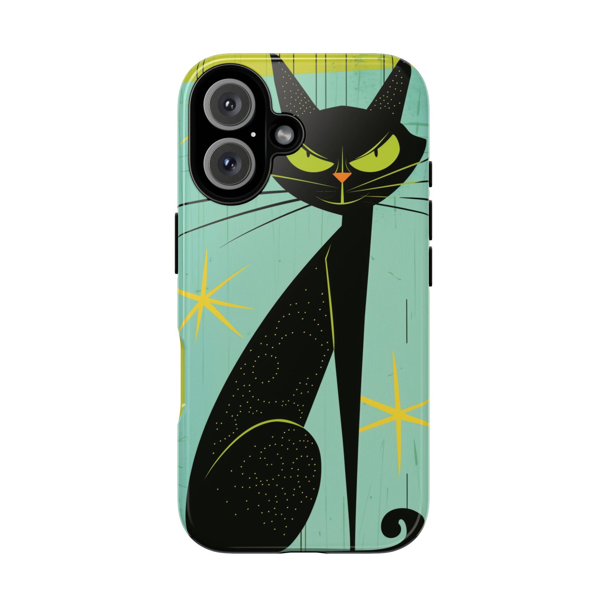 Mid-Century Modern Phone Case, Mid Mod Android Case, Atomic Cats Android Case, Retro Chic Smartphone Cover, Unique Artistic Phone Accessory