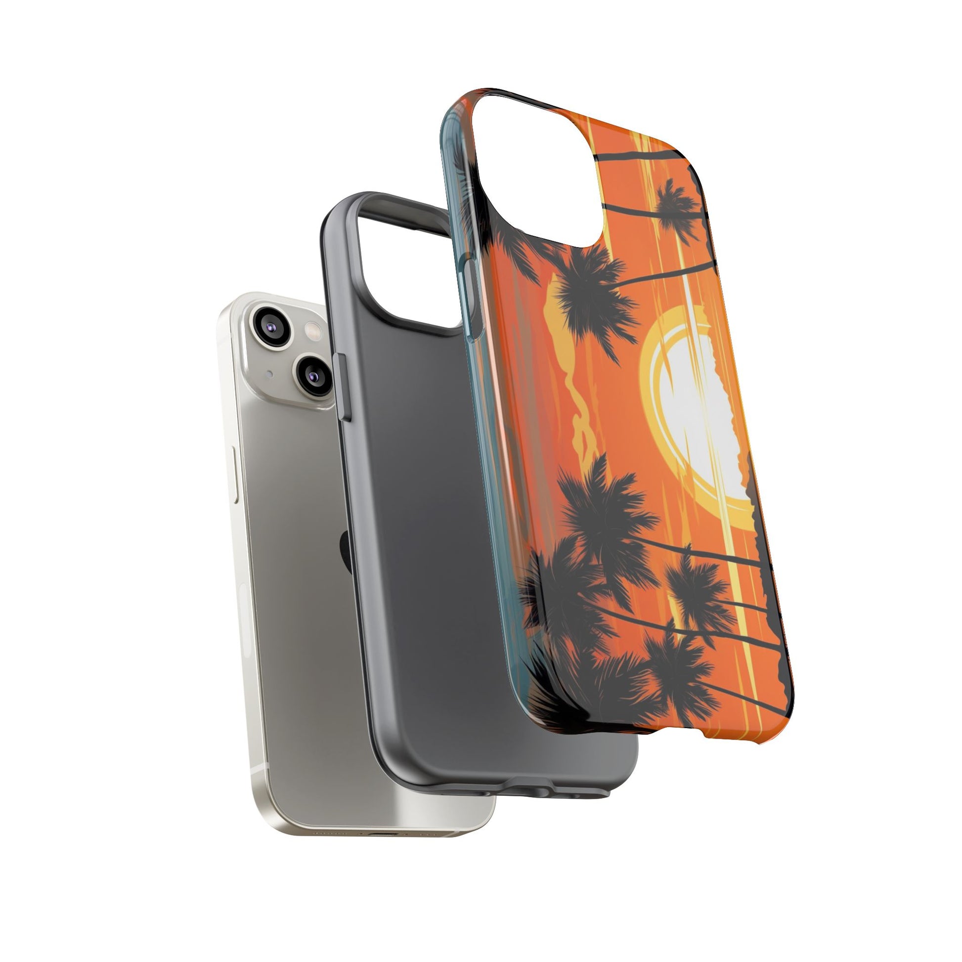 Sunset Palm Trees Tough Phone Cases for iPhone and Android