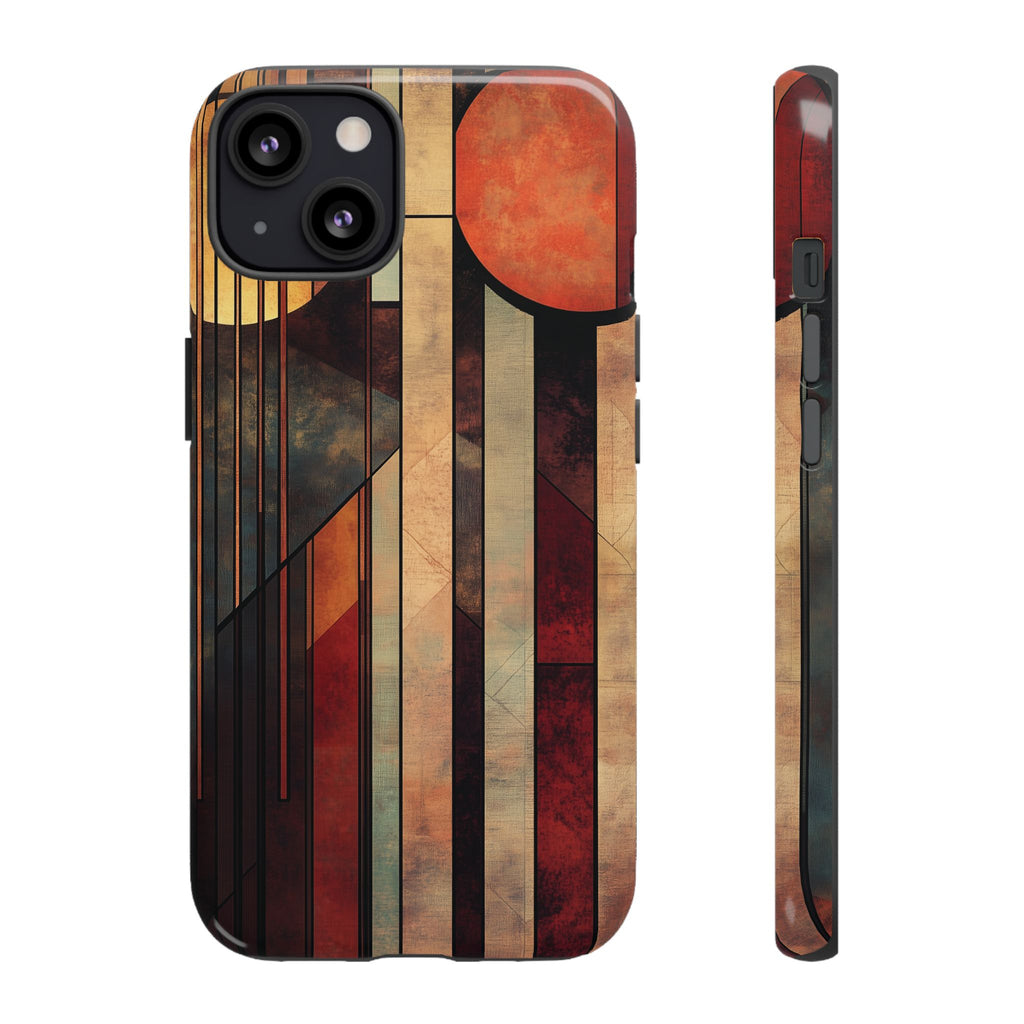 Dark Prairie Frank Lloyd Wright Usonian Phone Case Geometric Stained Glass Art Deco Marble Gold 13 14 15 16 iPhone Pro Max Galaxy Pixel