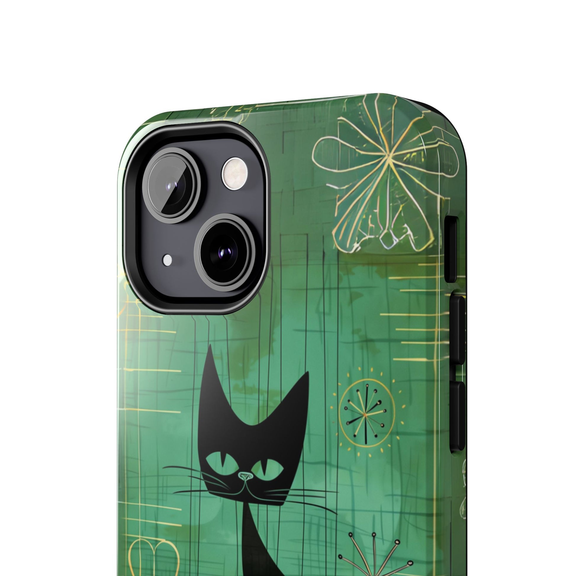 Mid-Century Modern Phone Case-Case, Mid Mod iPhone Case, Atomic Cats iPhone Case, Retro Chic Smartphone Cover, Unique Phone Case