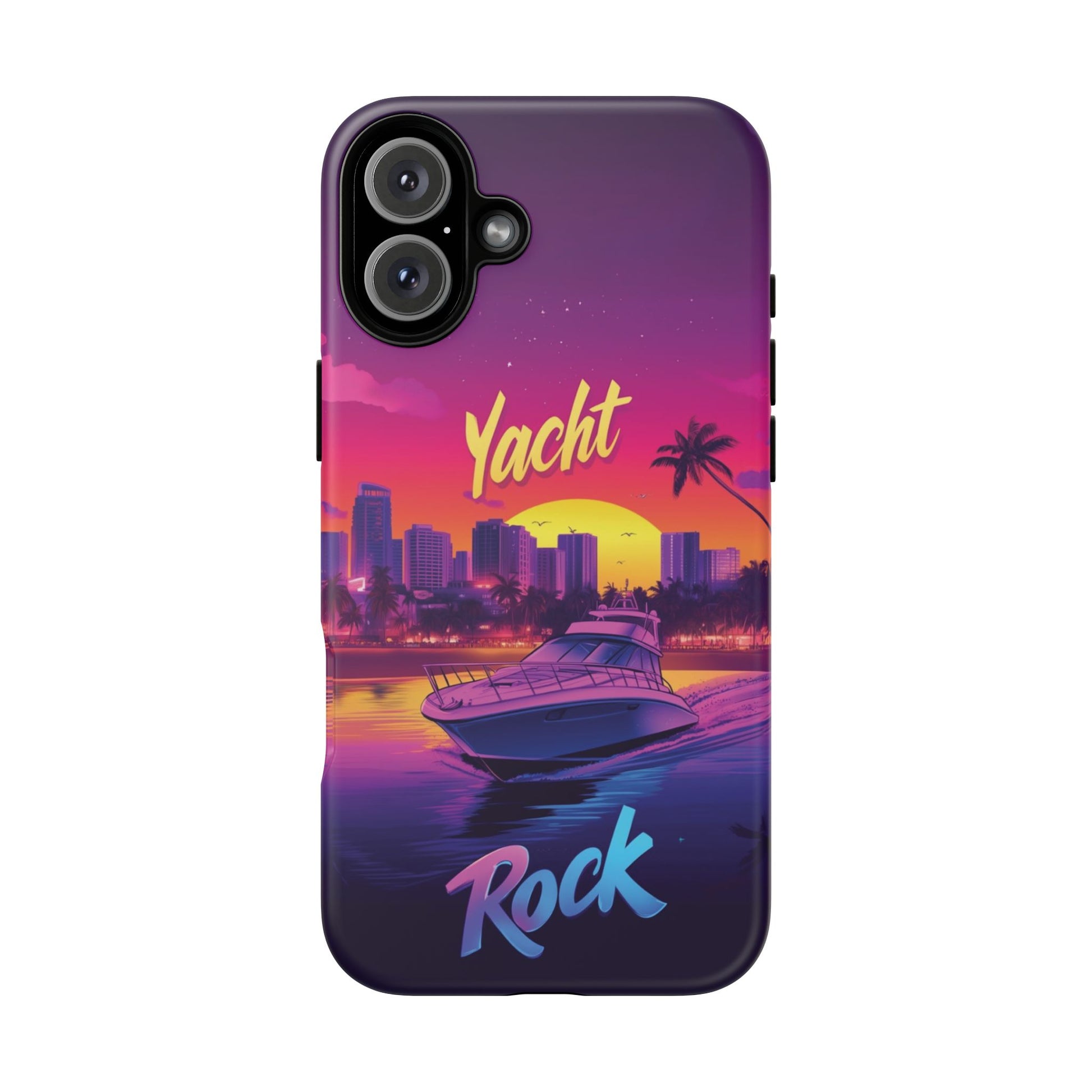 Yacht Rock Custom Phone Case iPhone 13 14 15 16 Pro Max Sunset Cruise Harbor Miami Vice Yacht Rock Gift Boating Captain South Beach Surfing