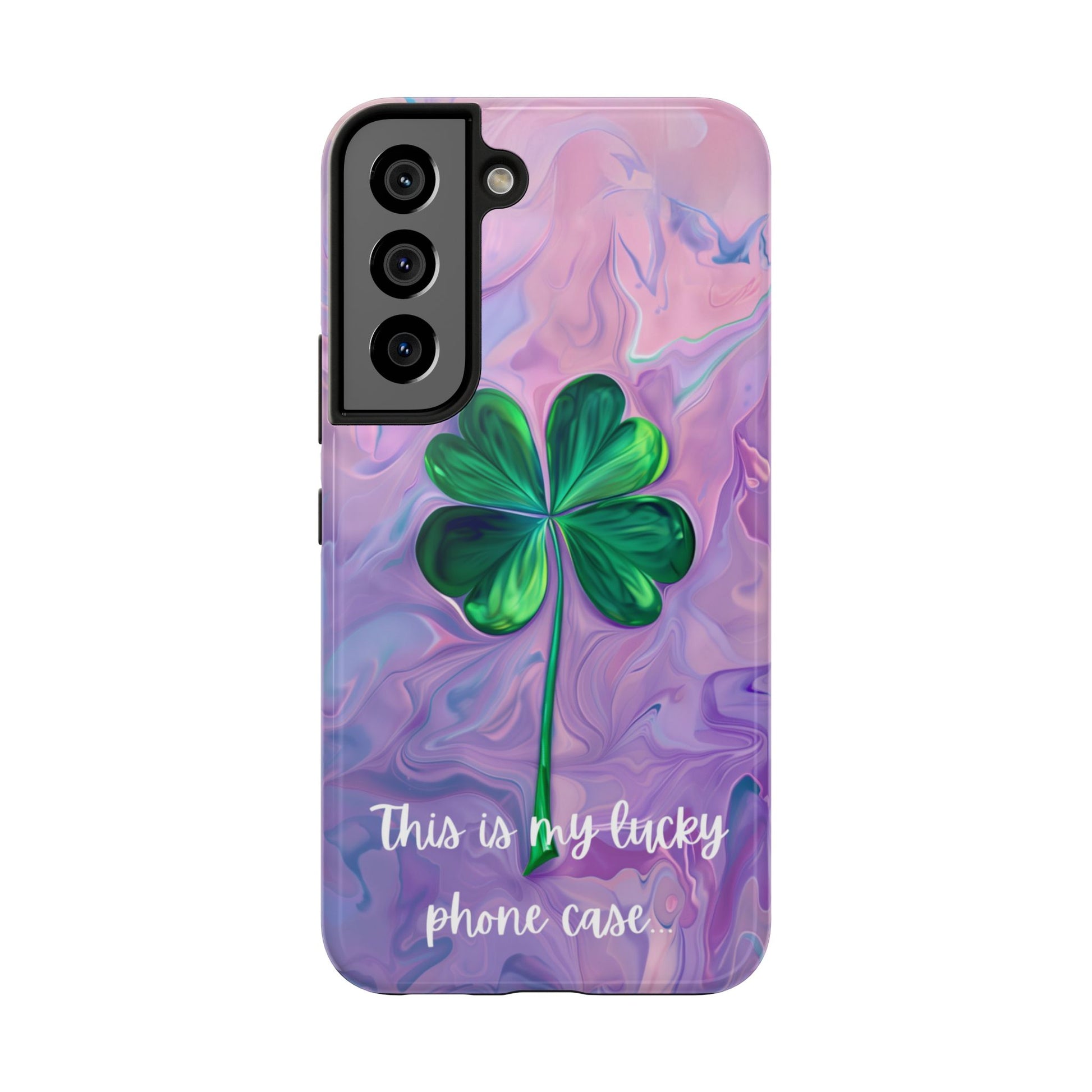 St Patrick's Day Lucky Phone Case Four Leaf Clover Durable Phone Case Good Luck Charm Protective iPhone 13 14 15 16 Pro Max Plus Galaxy