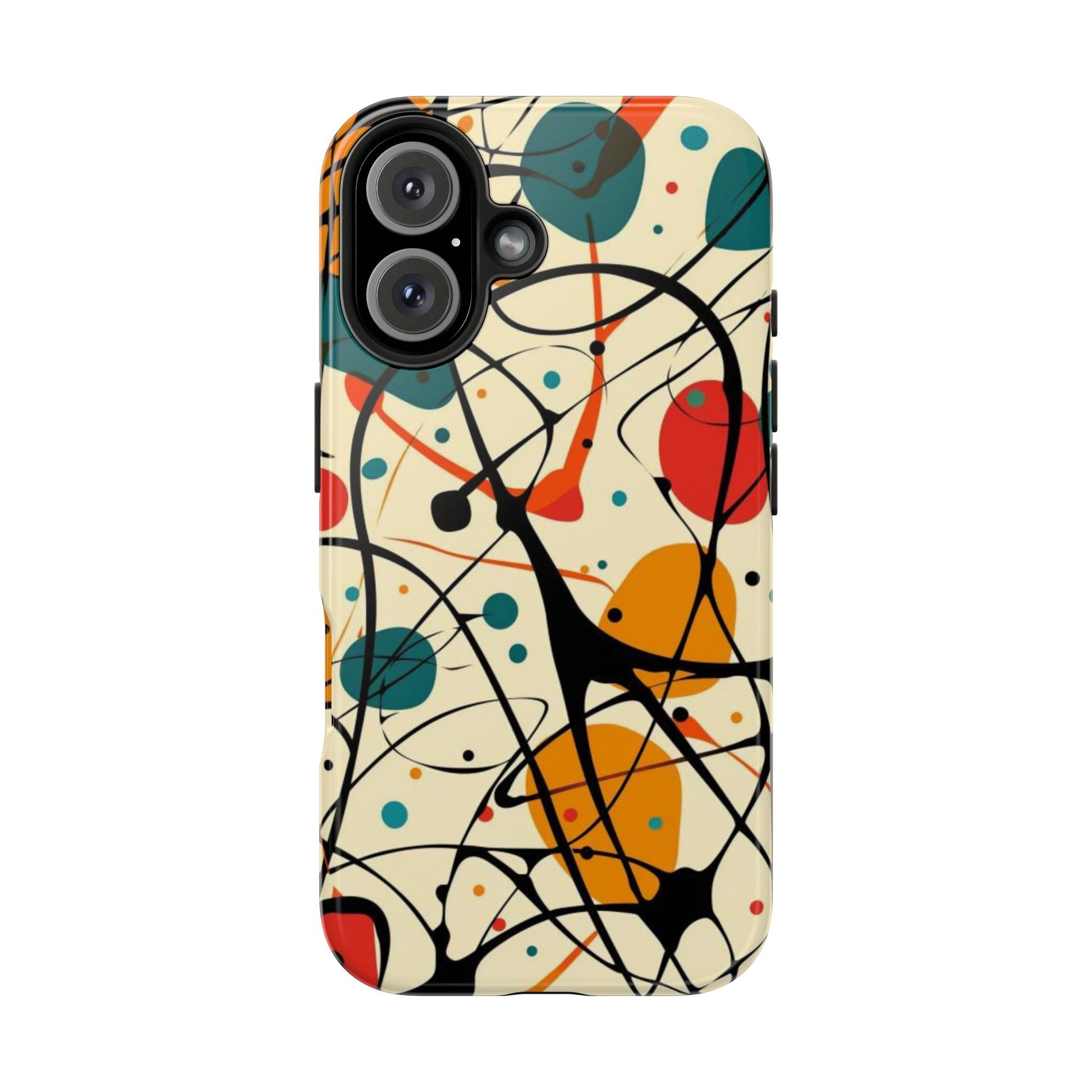 Mid Mod Phone Case,  Colorful Mid Mod Design Durable Phone Case, Vibrant and Stylish iPhone Tough Cover, iphone 15 case, iphone 14 pro max