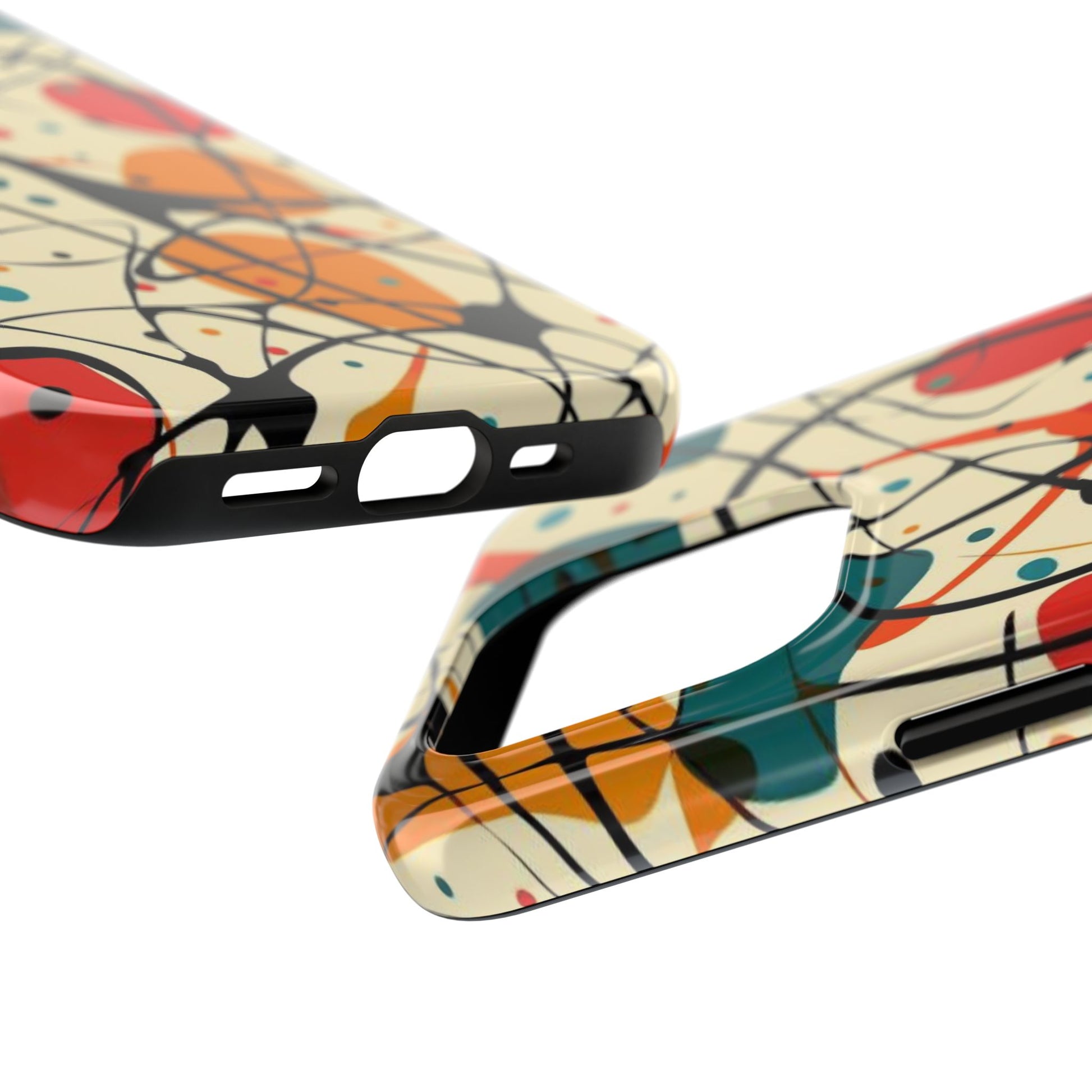 Mid Mod Phone Case,  Colorful Mid Mod Design Durable Phone Case, Vibrant and Stylish iPhone Tough Cover, iphone 15 case, iphone 14 pro max