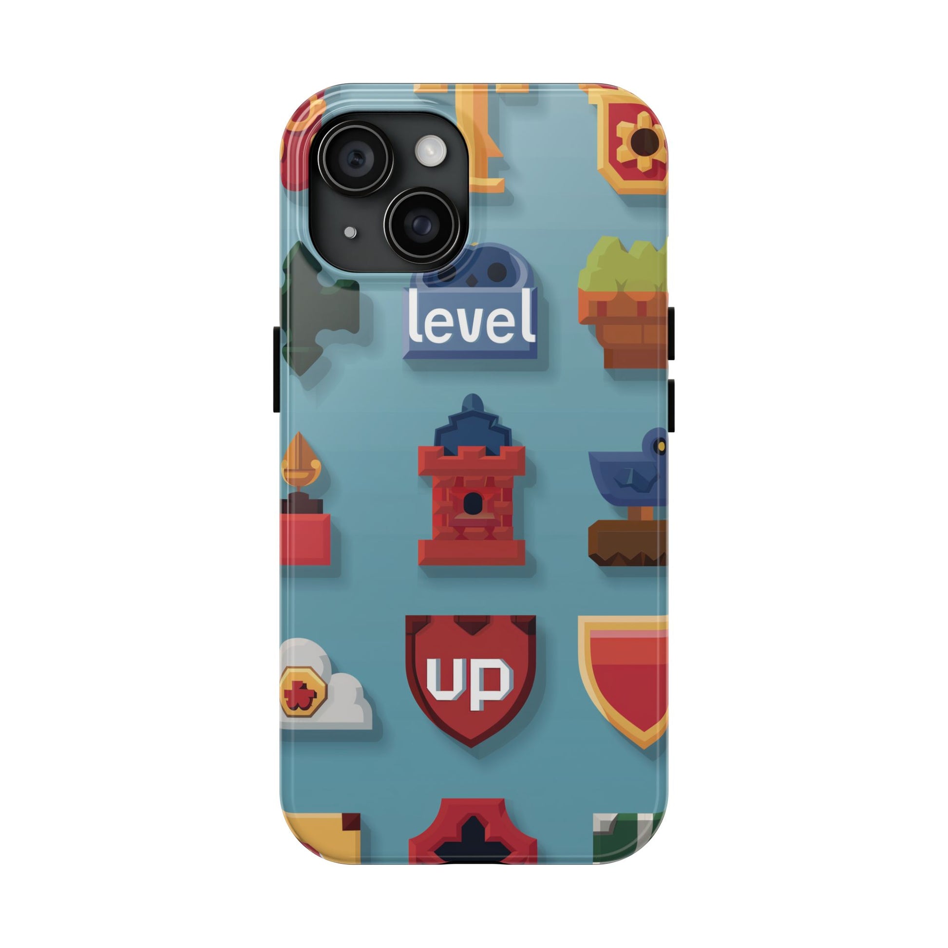 Pixel Art Video Game Level Up Phone Case, Retro Gaming Design, Geeky Gamer Phone Cover, Unique Video Game Art Accessories