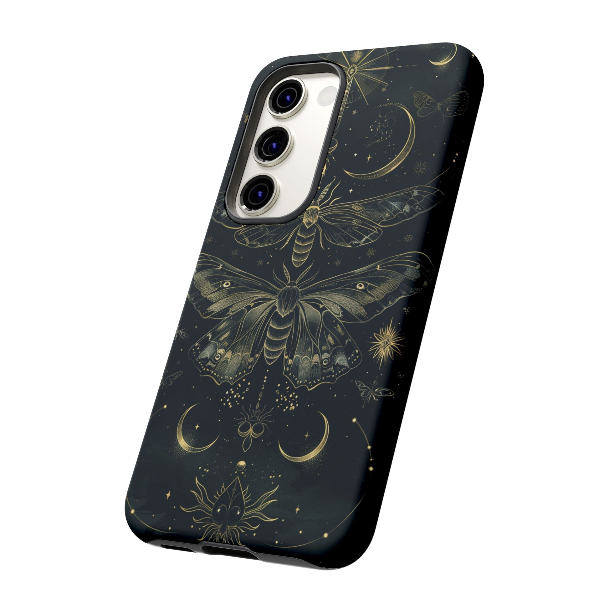 Celestial Dark Academia Phone Case Magical Moth Vintage Witchcraft Cover Esoteric Nature Art iPhone 13 14 15 16 Pro Max Samsung Pixel 8