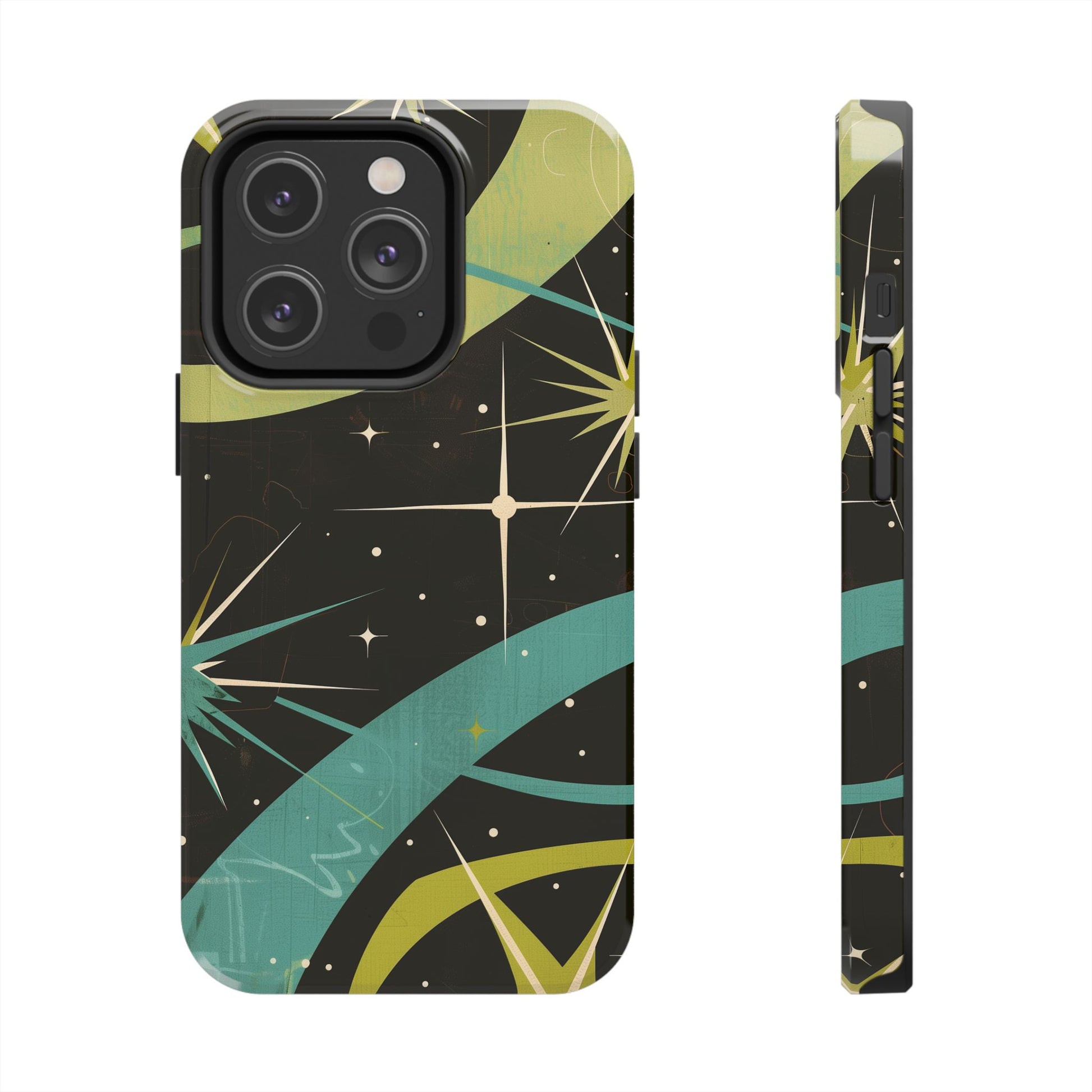 Mid Century Modern Star Design Phone Case, Earth Tone Colors, Retro Style Smartphone Cover, Vintage Phone Case, iPhone 14 Case, Apple iPhone