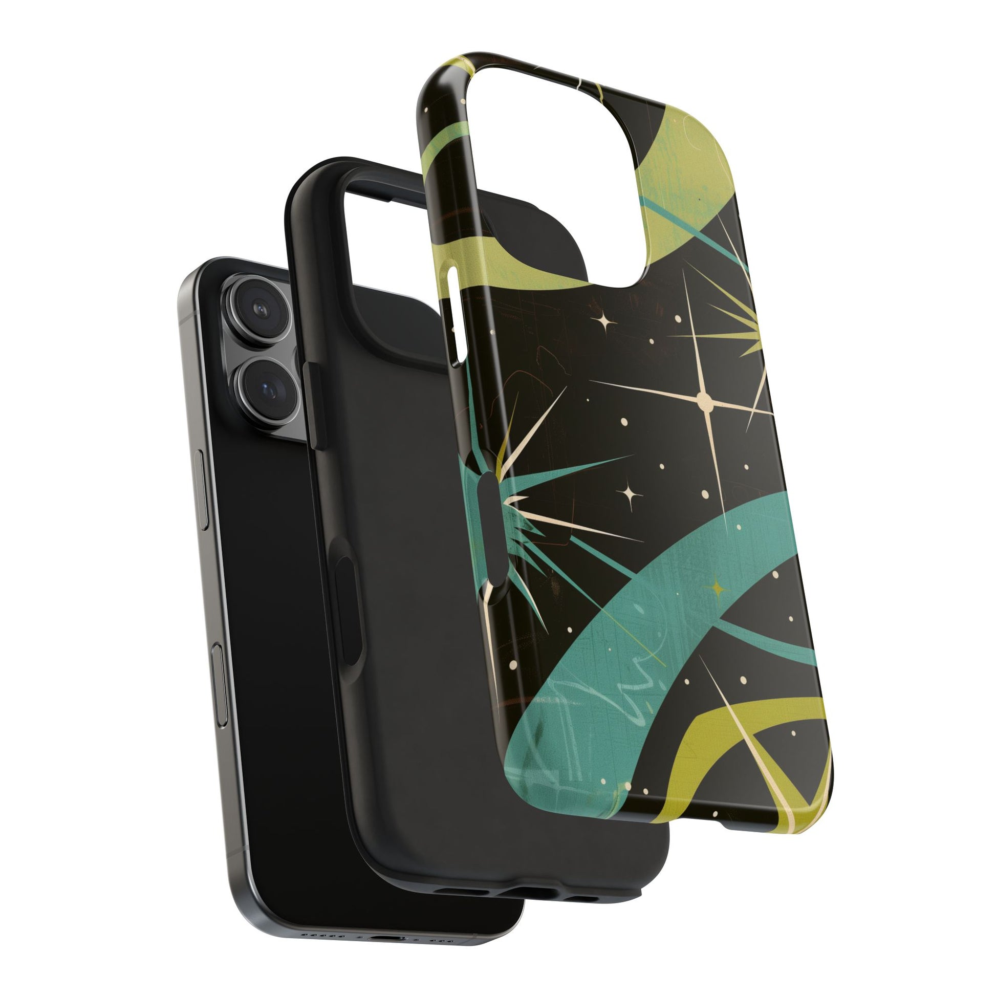 Mid Century Modern Star Design Phone Case, Earth Tone Colors, Retro Style Smartphone Cover, Vintage Phone Case, iPhone 14 Case, Apple iPhone
