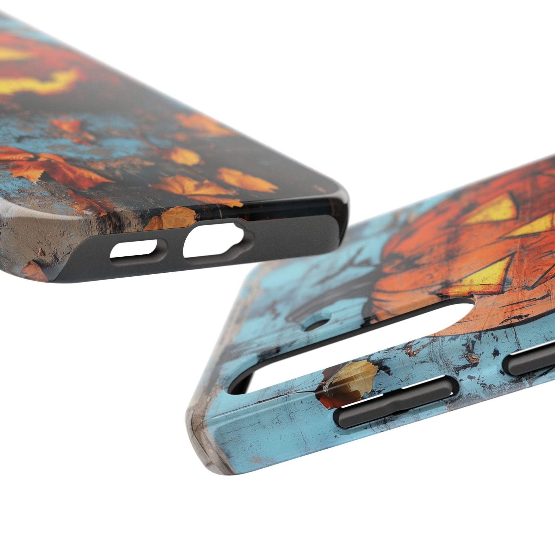 Autumn Artistic Halloween Fall Pumpkin Jack Wall Gothic Dark Academia Street Art Urban Graffiti Phone Case Street iPhone 15 Pro Max Samsung