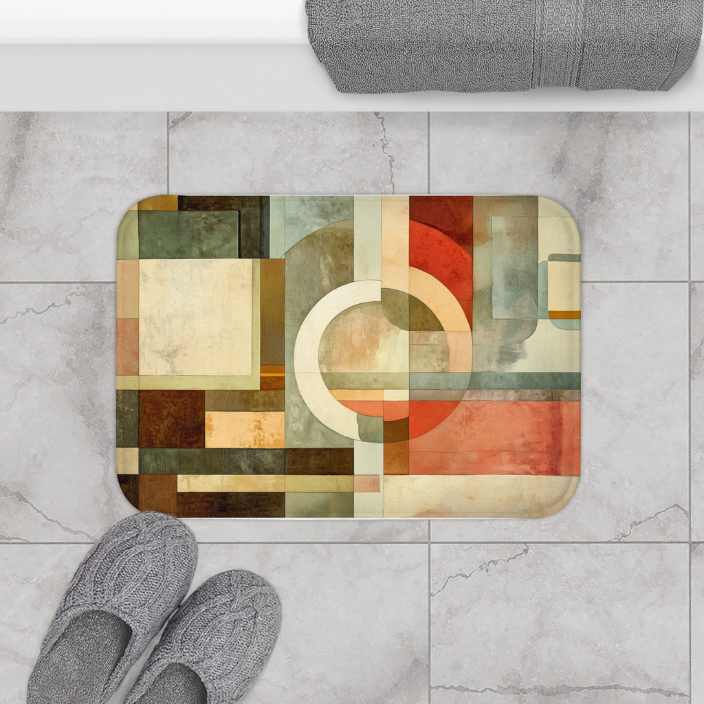 Prairie Style Art Deco Bath Mat Frank Lloyd Wright Geometric Home Decor Bathroom Rug Housewarming Gift Floor Mat Shower Mat