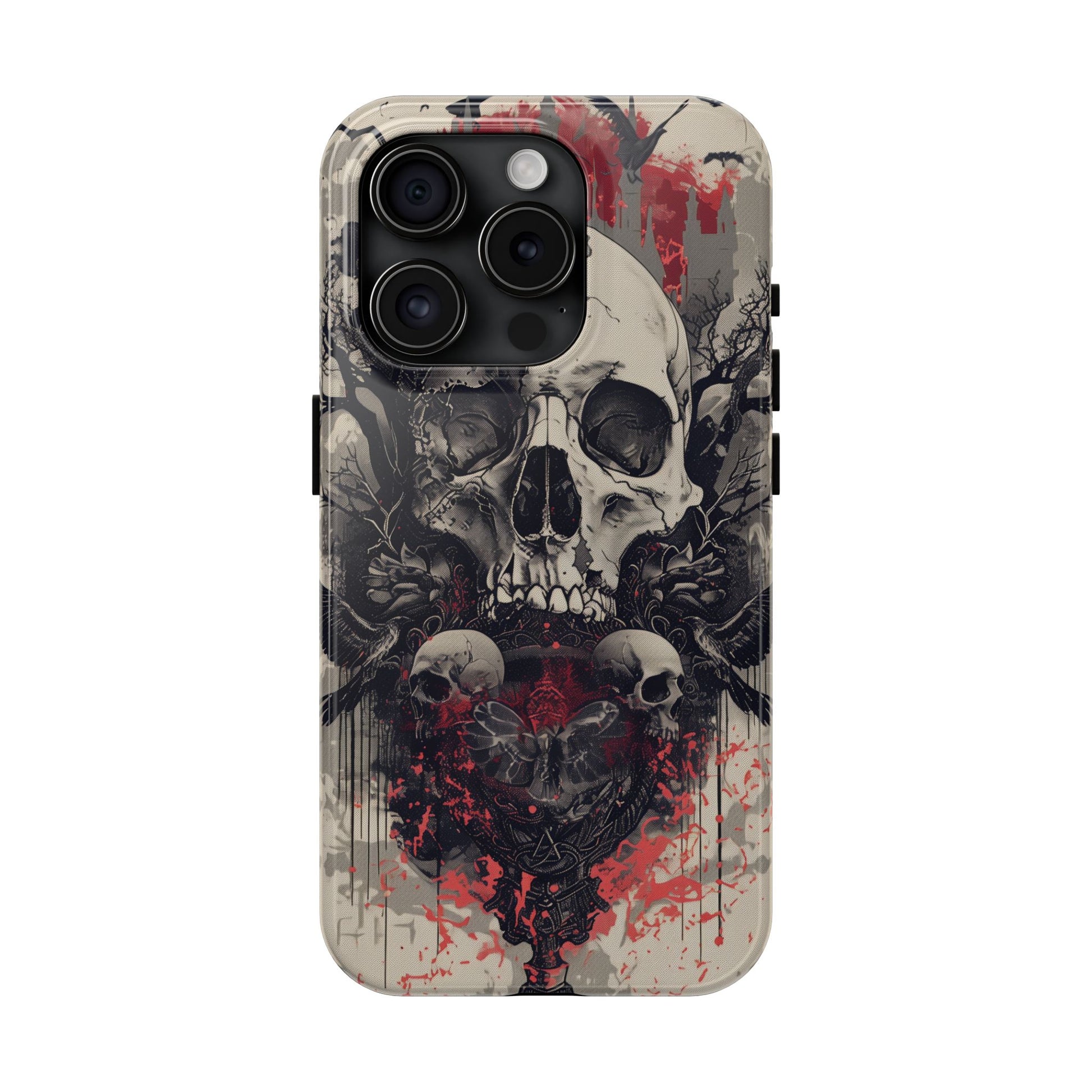 Gothic Art Phone Case Skulls and Crows, Moth Phone Case, Moon and Tarot Phone Case, Halloween Spooky Season, Dark Academia iPhone 15 Pro Max