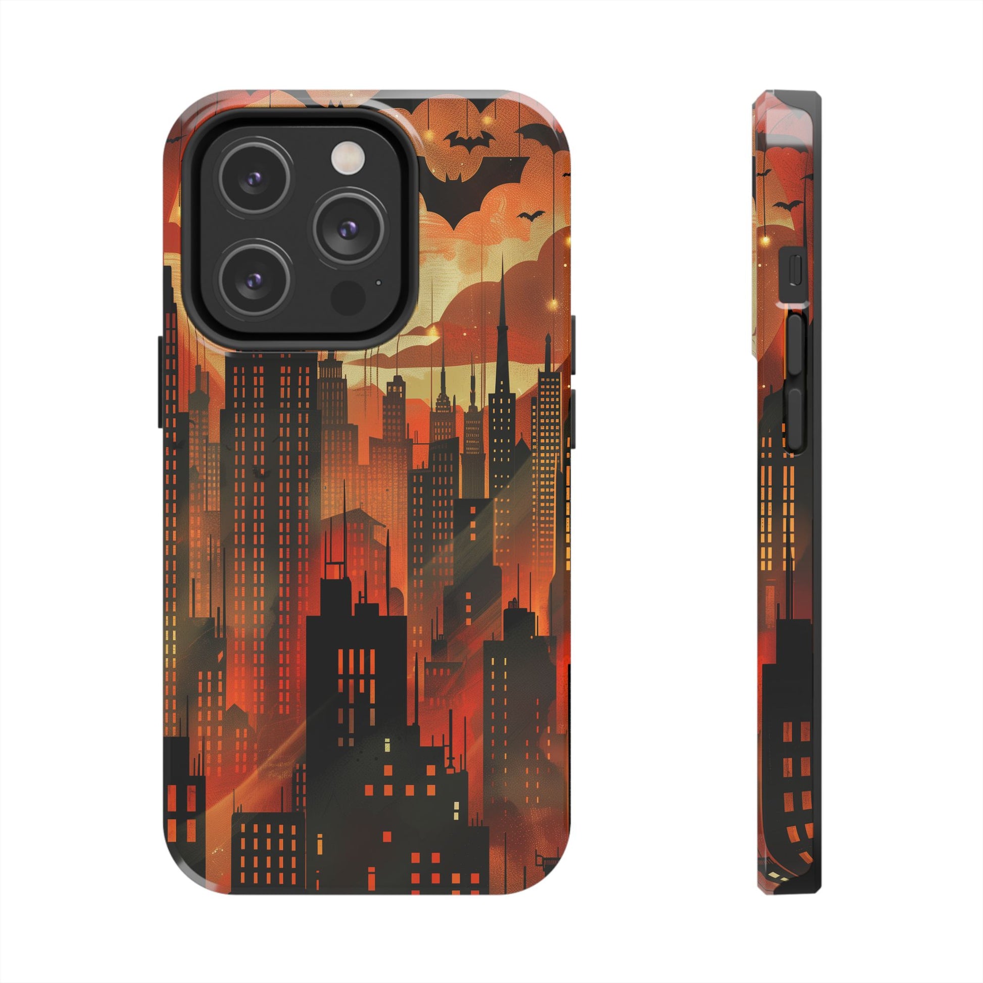 Batman Inspired Phone Case - Gotham Art Deco Style - Comic Book Hero Phone Cover - Unique Superhero Accessory